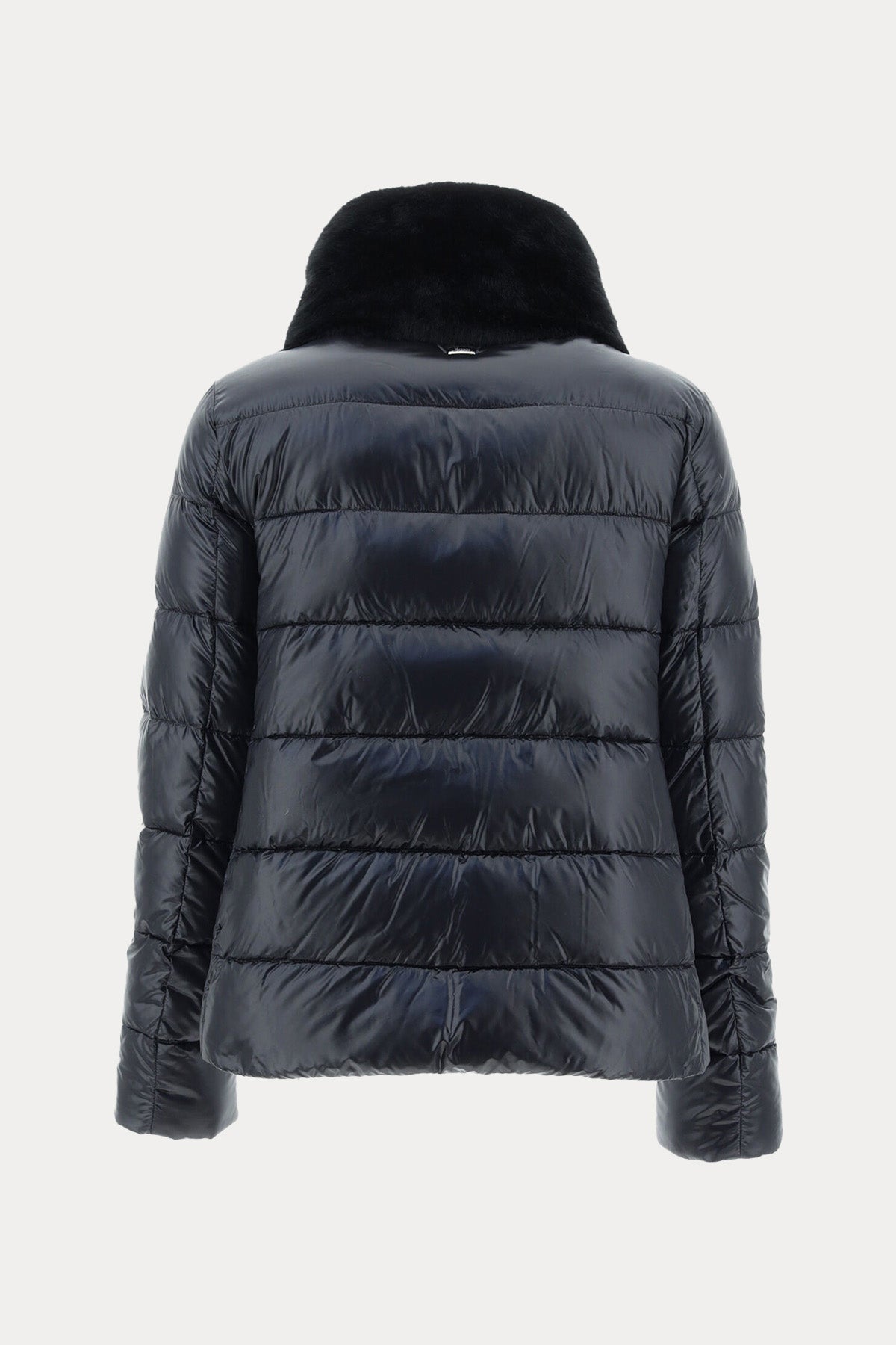 Herno Dik Yaka Peluş Puffer Mont-Libas Trendy Fashion Store