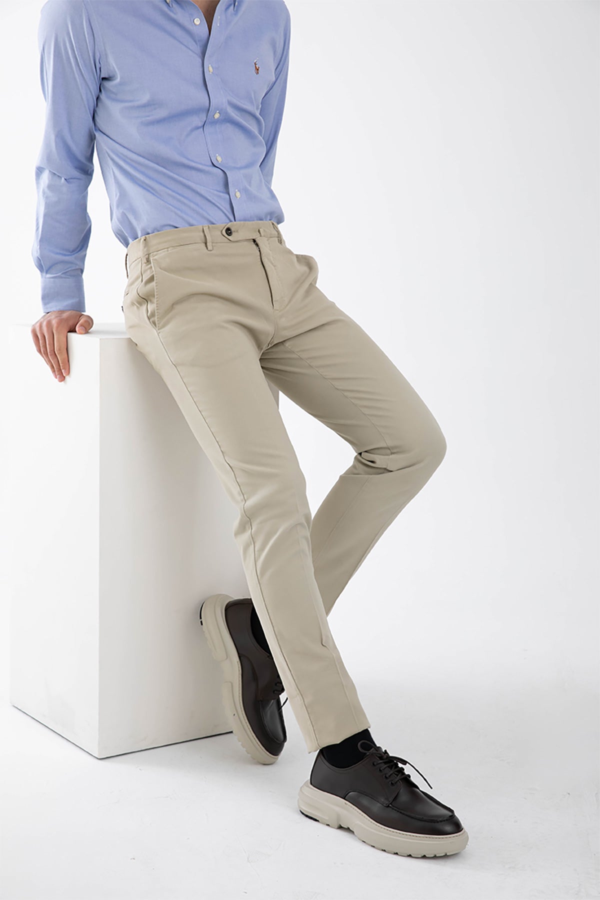 Pantaloni Torino Super Slim Fit Streç Pantolon