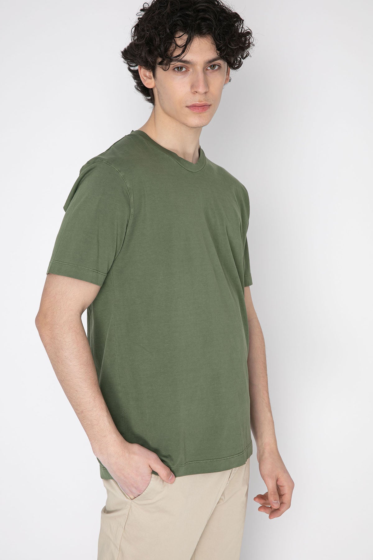 Manifattura Yuvarlak Yaka Sırtta Roba Detaylı T-shirt