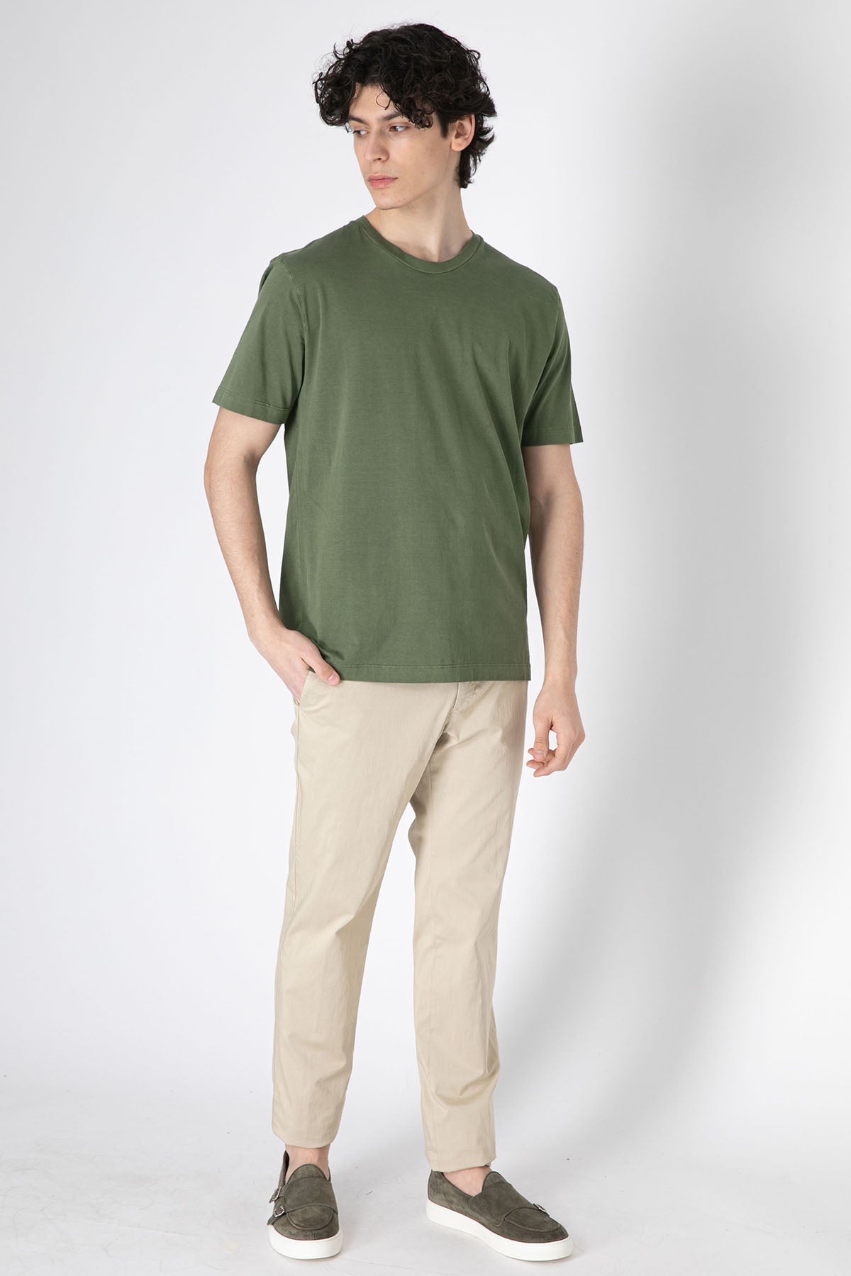 Manifattura Yuvarlak Yaka Sırtta Roba Detaylı T-shirt