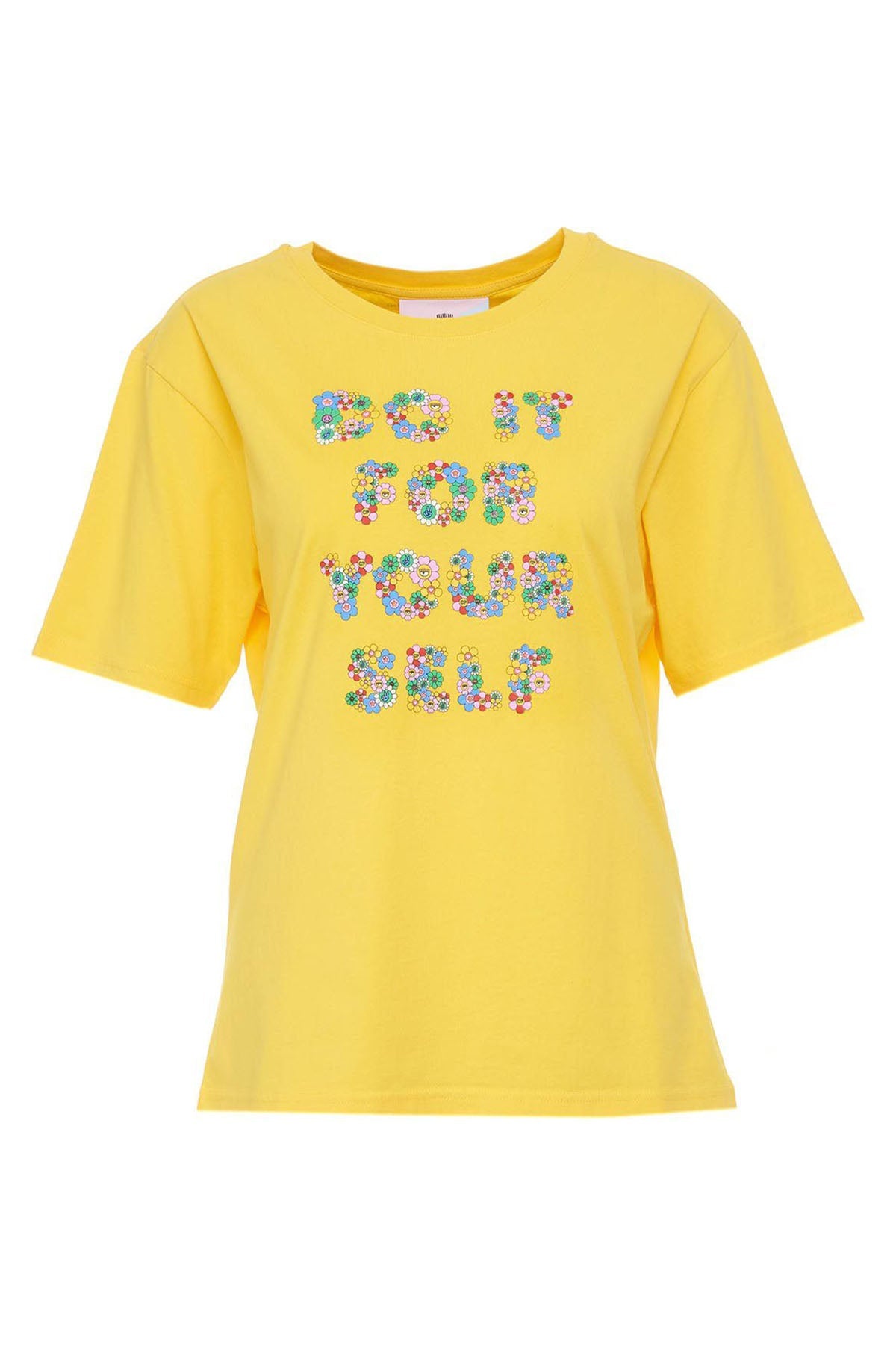 Chiara Ferragni Yuvarlak Yaka Yazılı T-shirt
