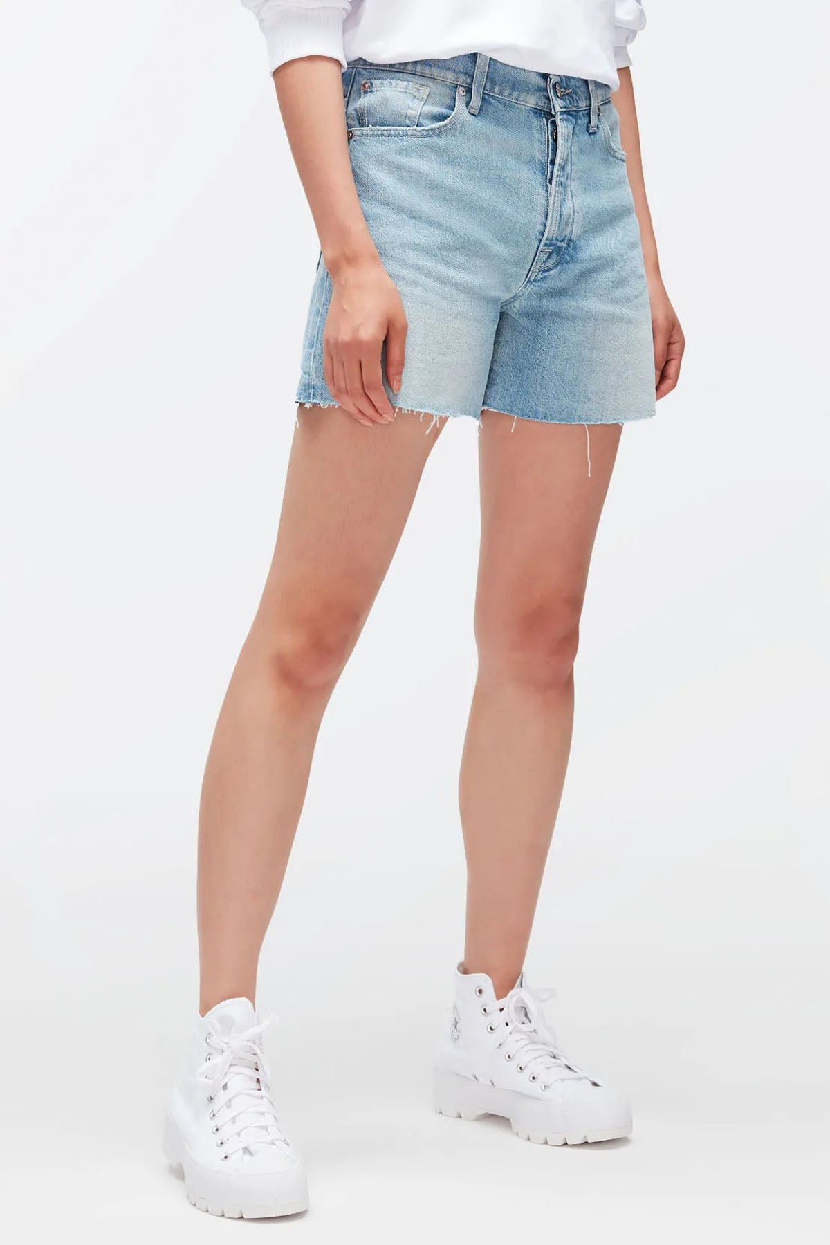 7 For All Mankind Billie Yüksek Bel Jean Streç Şort