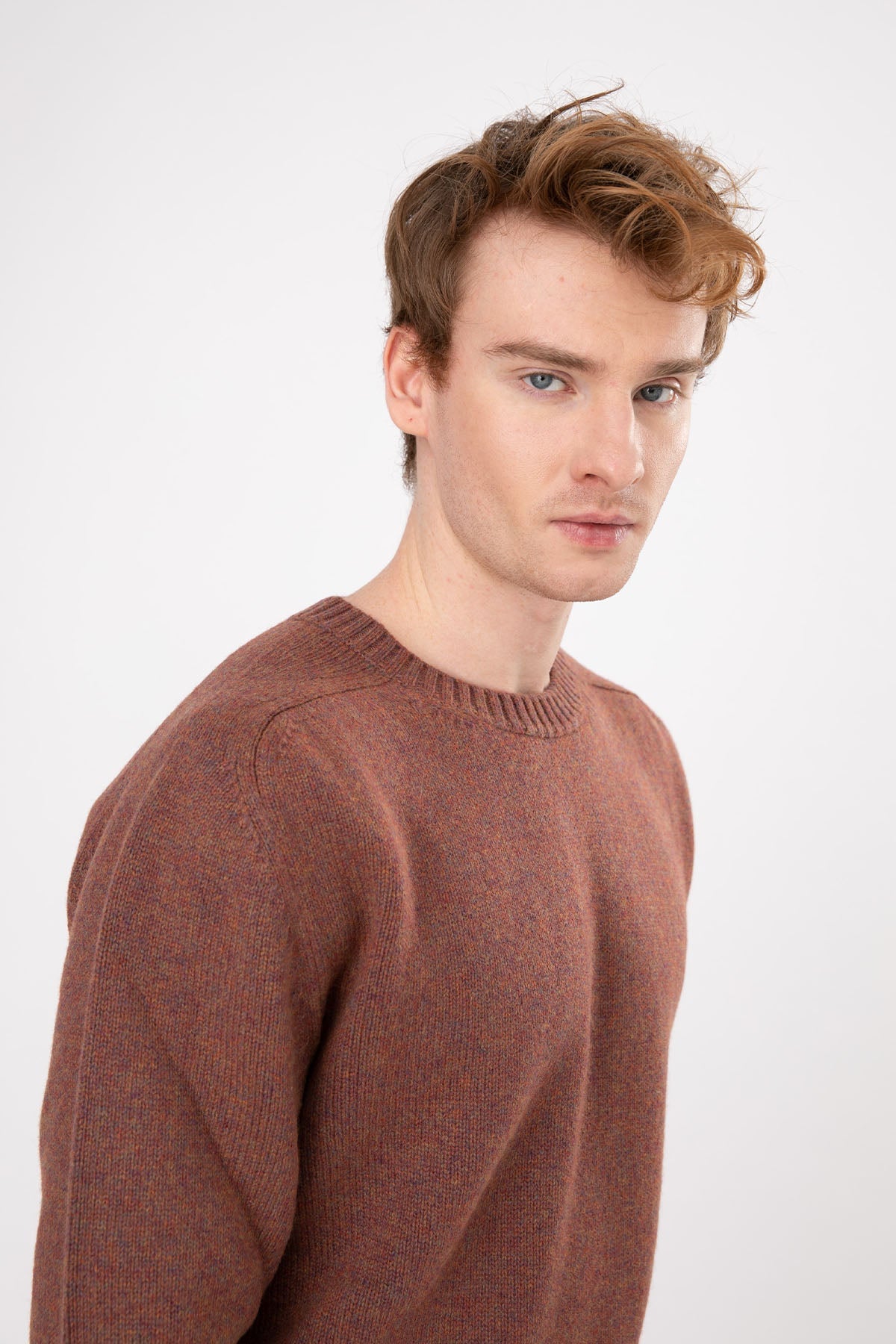 Manifattura Yuvarlak Yaka Örgü Yün Triko