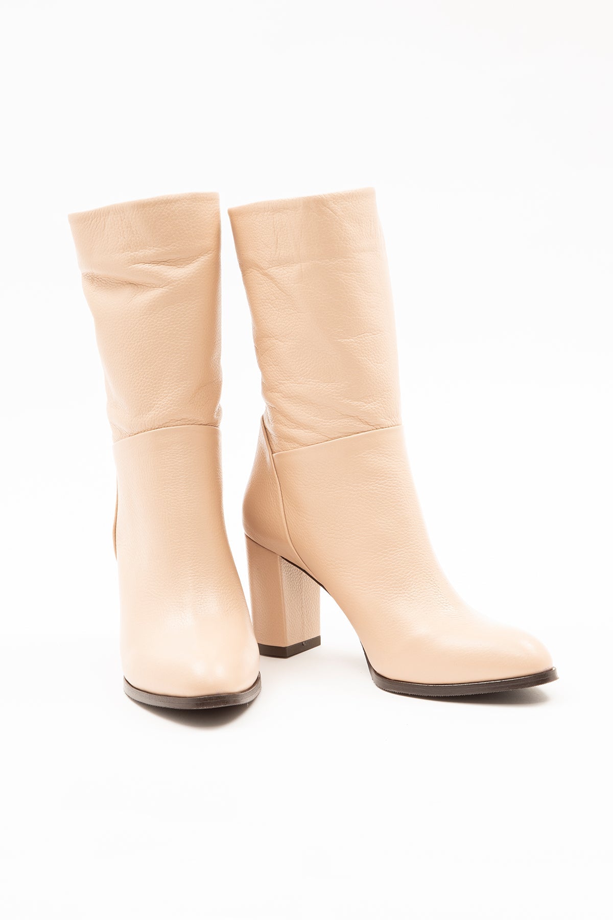 Albano Kalın Topuklu Deri Bot