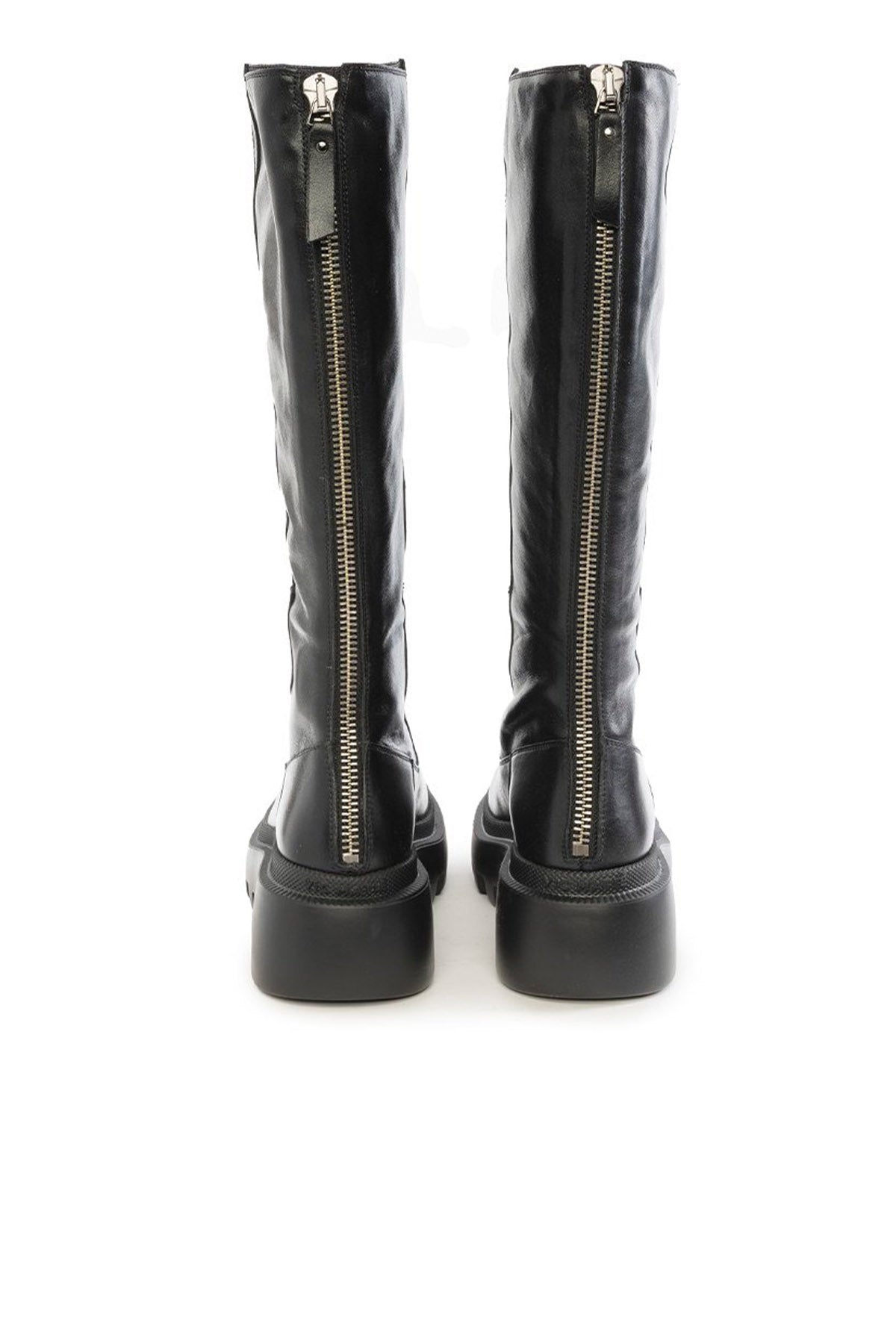 Vic Matie Küt Burun Fermuarlı Deri Çizme