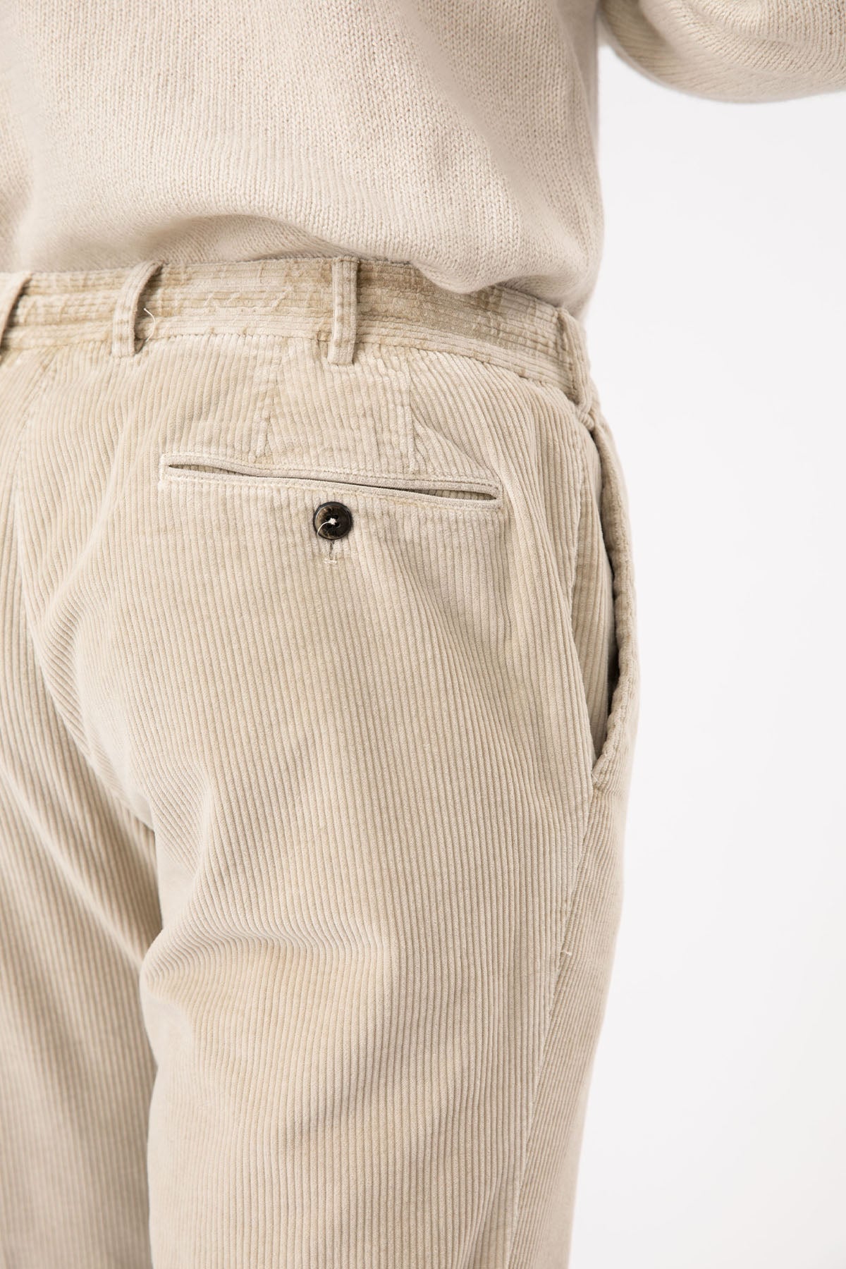 Pantaloni Torino Slim Fit Fitilli Kadife Pantolon