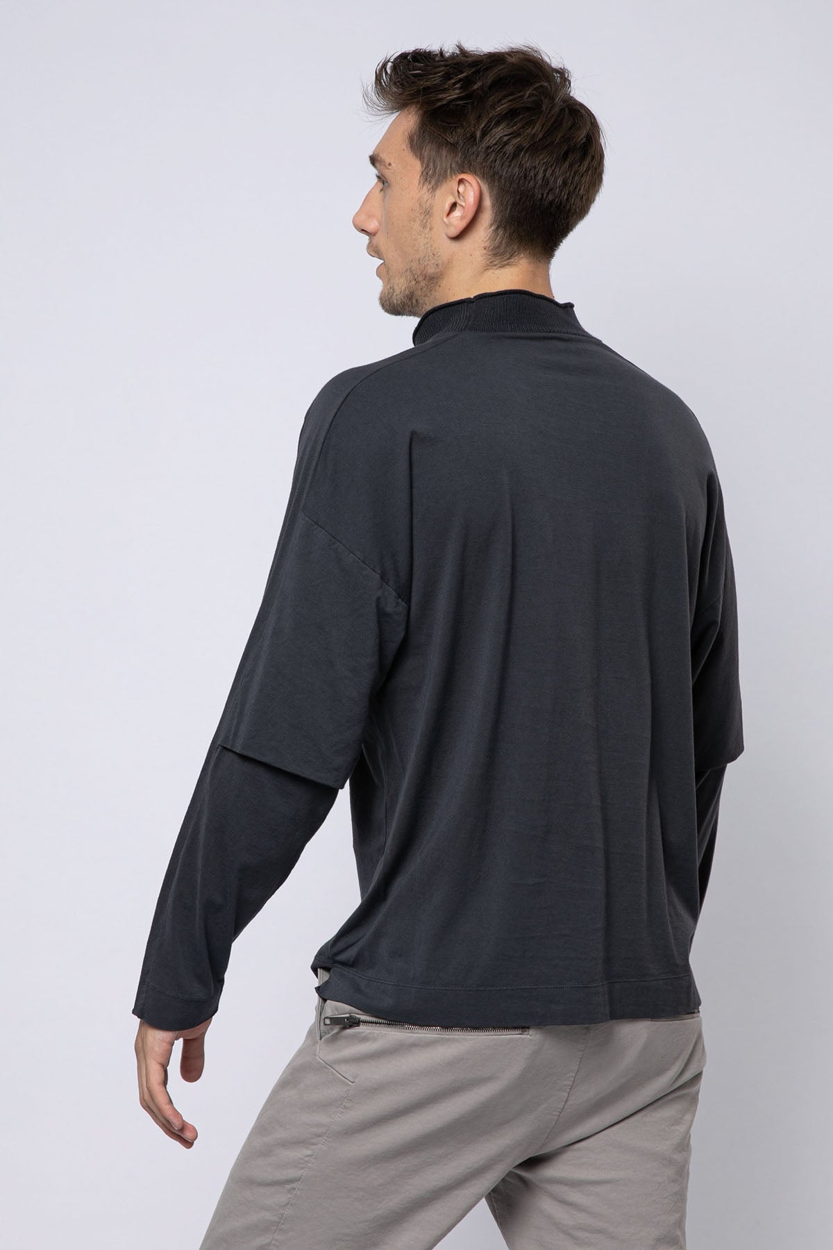 Transit Yarım Balıkçı Yaka Uzun Kollu T-shirt