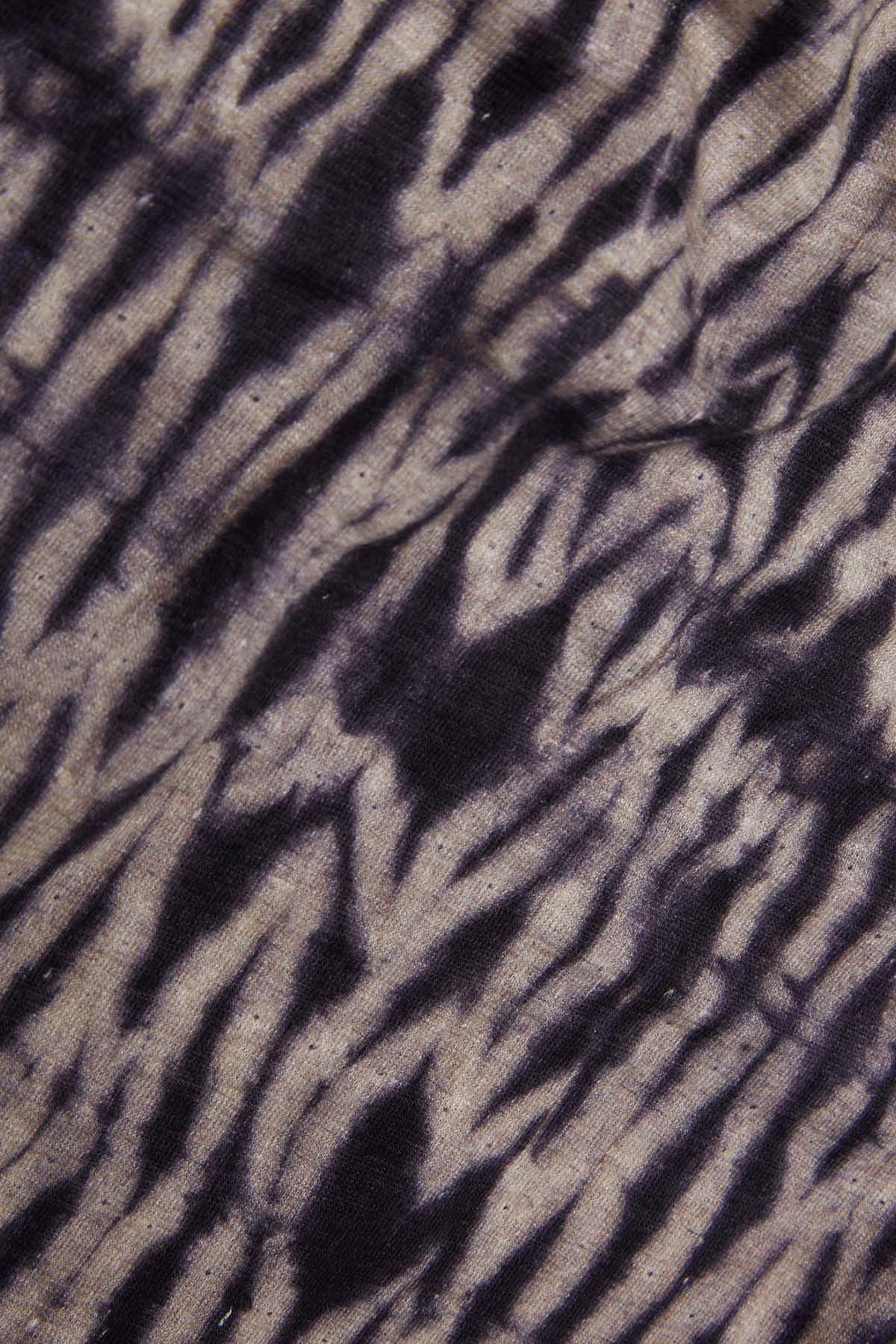 Majestic Desenli Streç Keten T-shirt