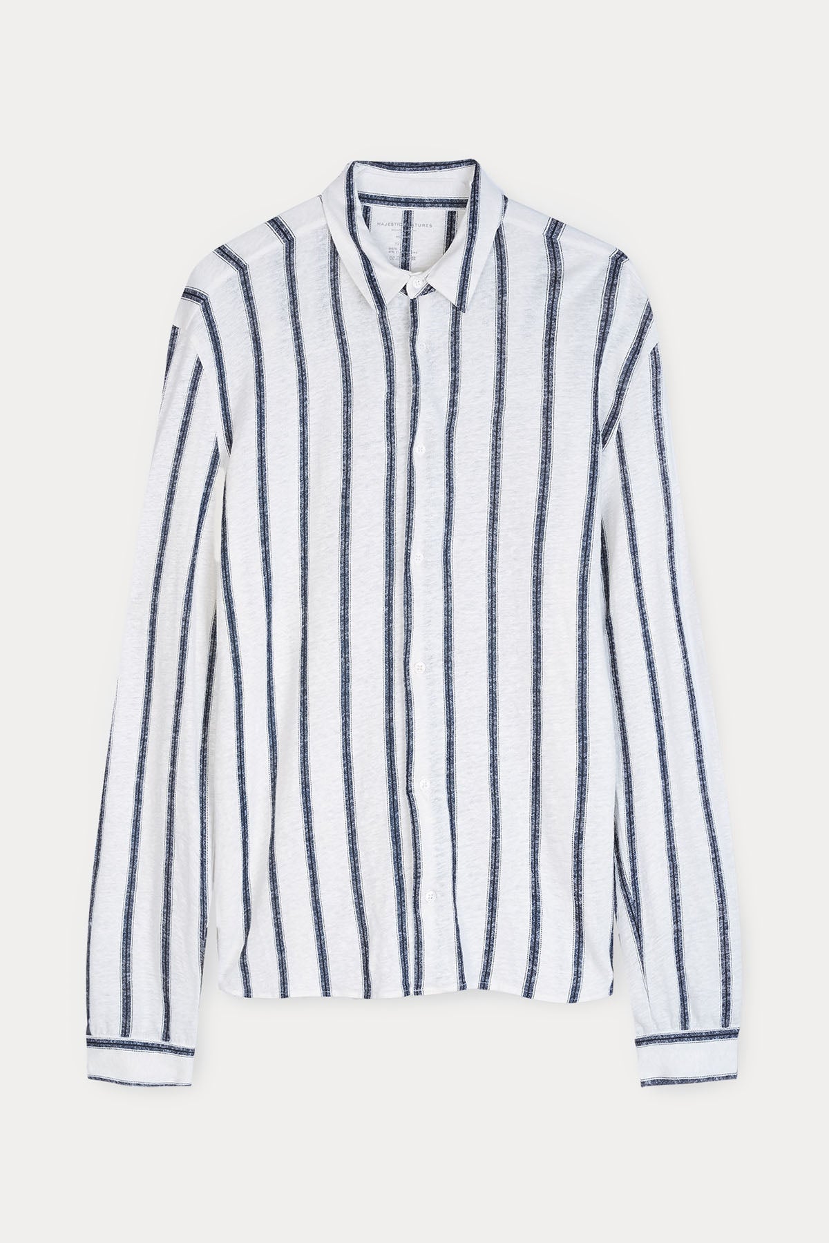 Majestic Çizgili Streç Keten Gömlek-Libas Trendy Fashion Store