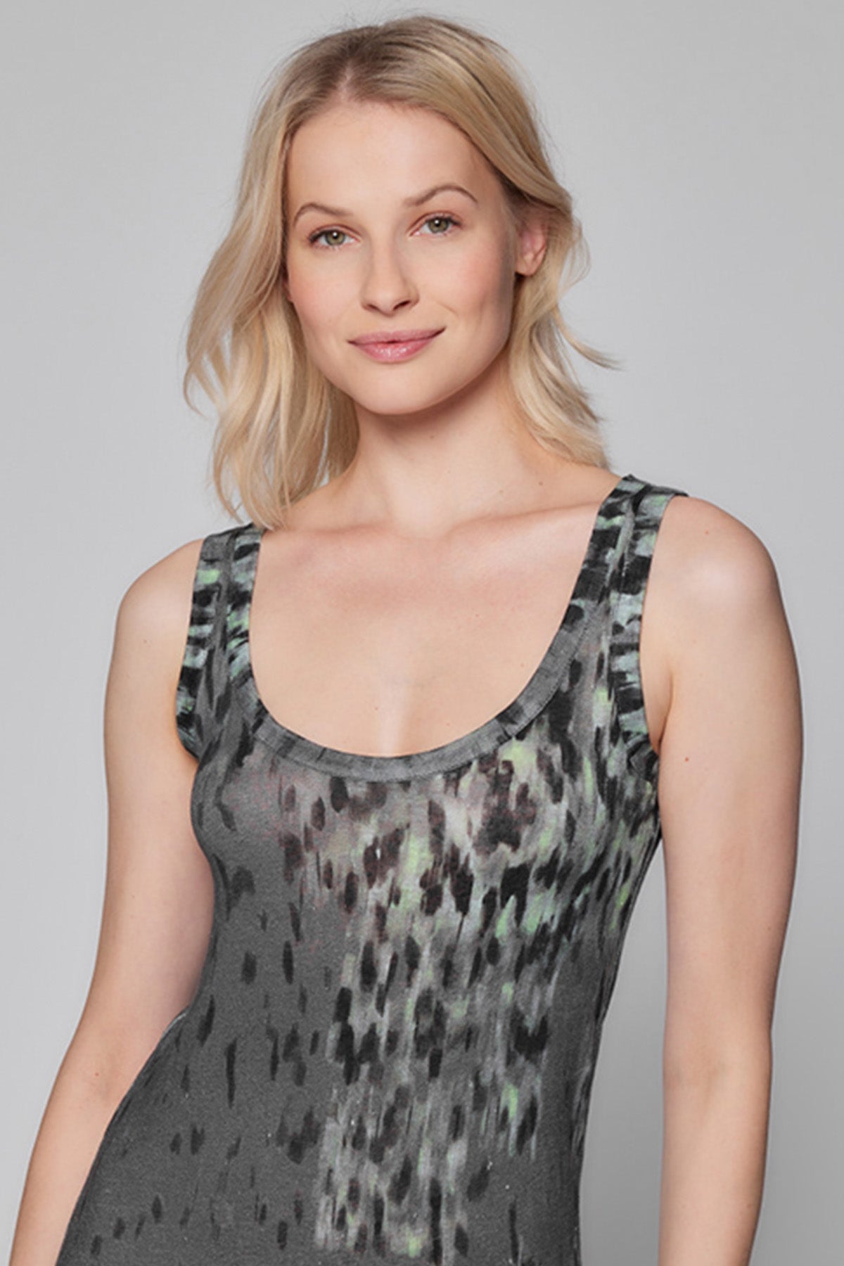 Majestic Streç Ketenli Midi Elbise-Libas Trendy Fashion Store