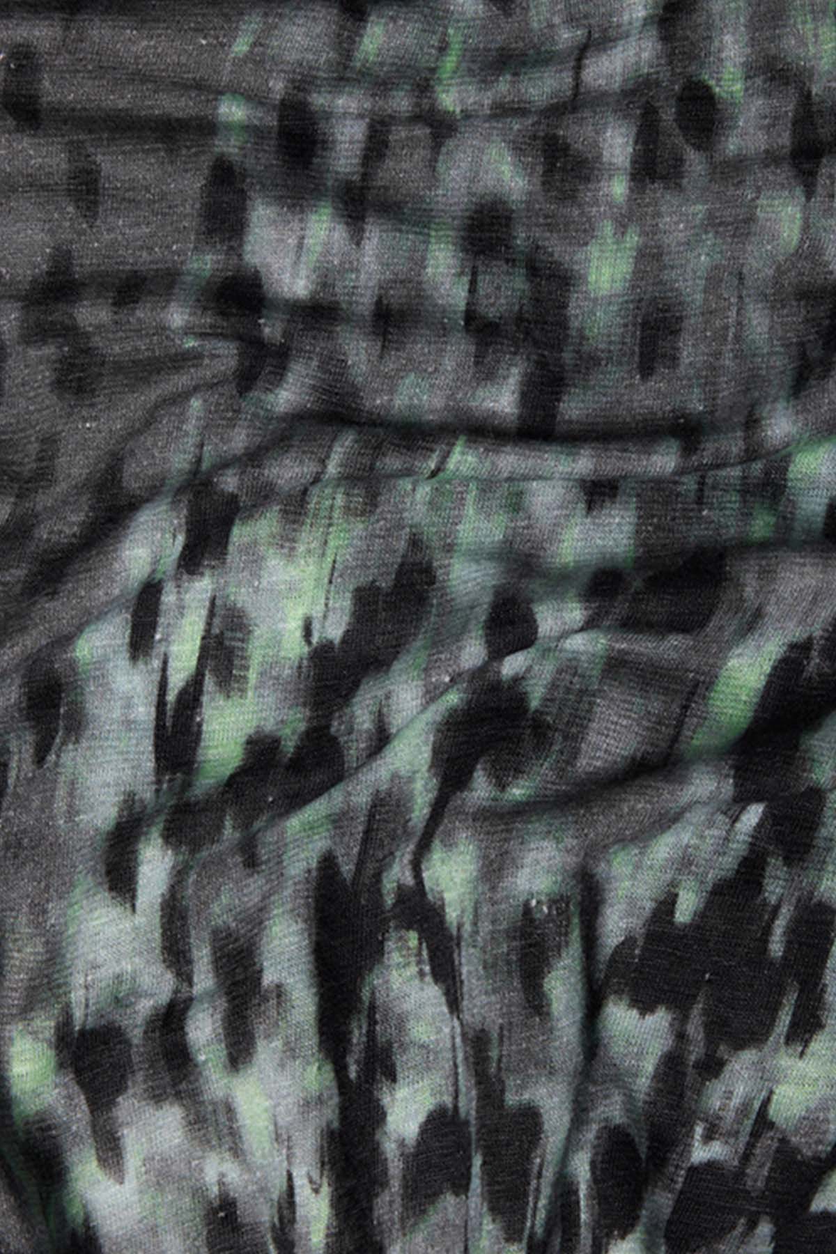 Majestic Streç Ketenli Midi Elbise-Libas Trendy Fashion Store