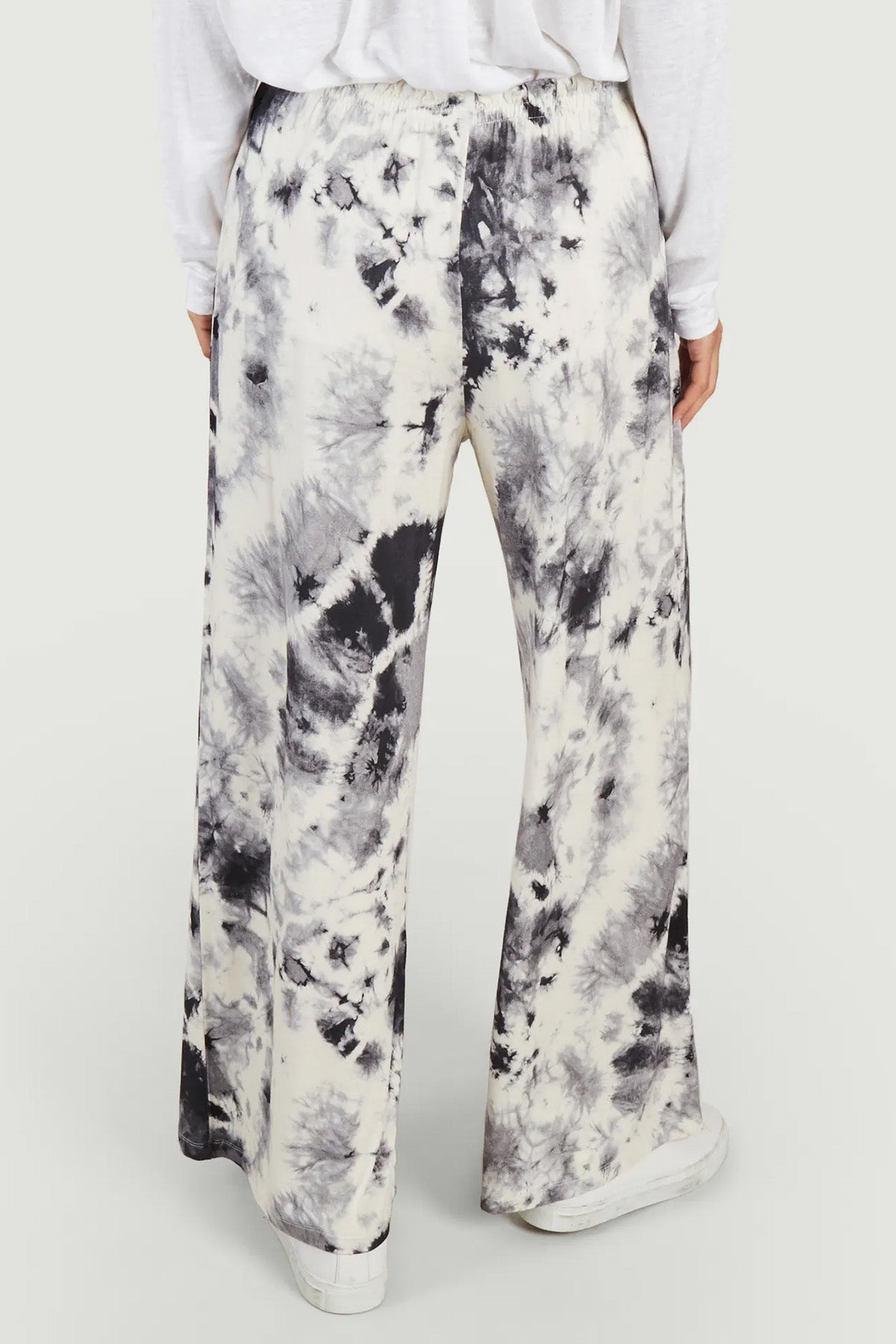 Majestic Desenli Beli Lastikli Streç Pantolon