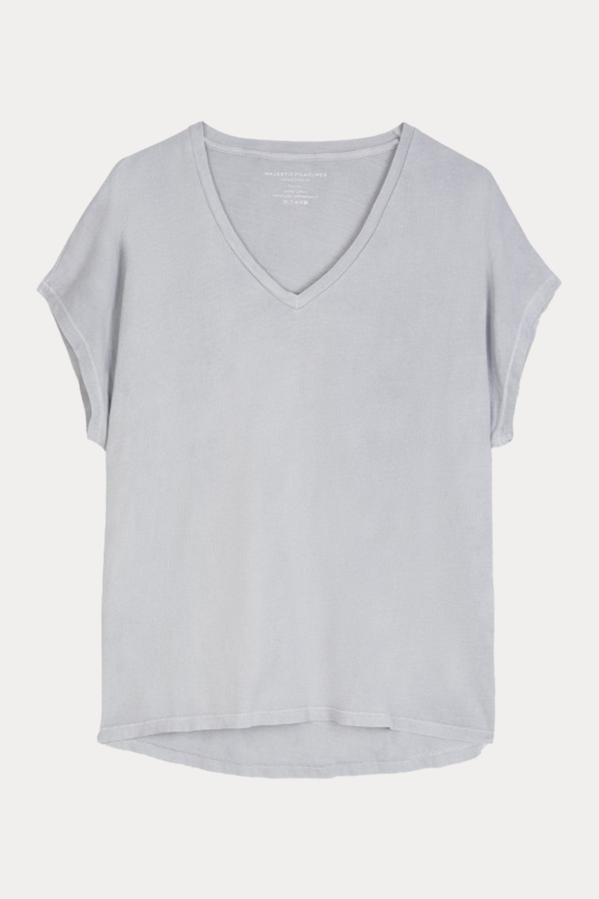 Majestic Geniş Kesim V Yaka T-shirt