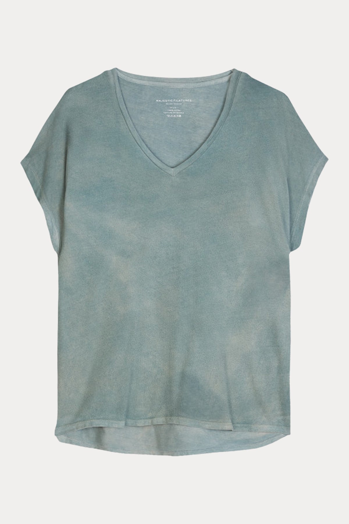 Majestic Geniş Kesim V Yaka T-shirt