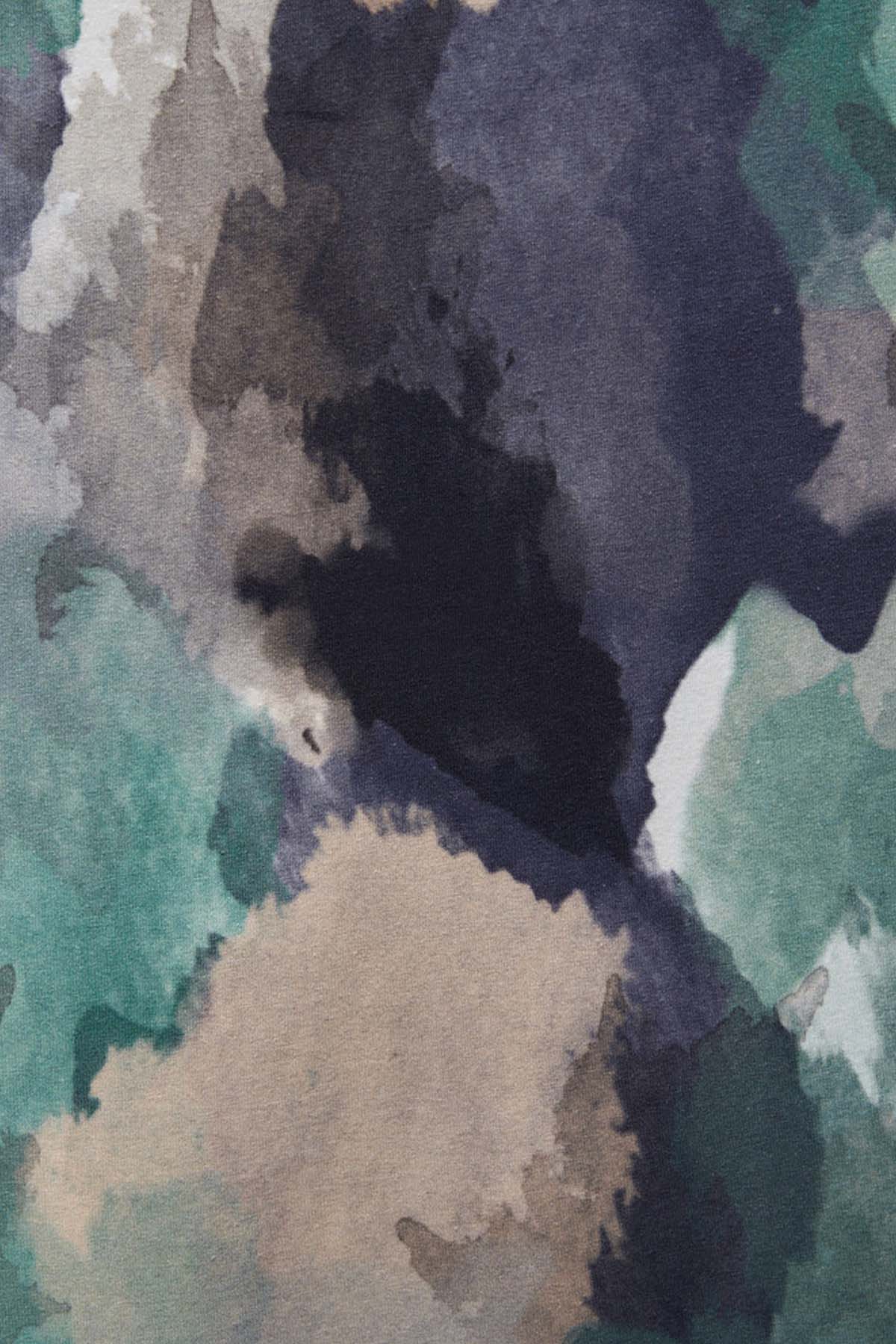 Majestic V Yaka Streç Maxi Elbise-Libas Trendy Fashion Store