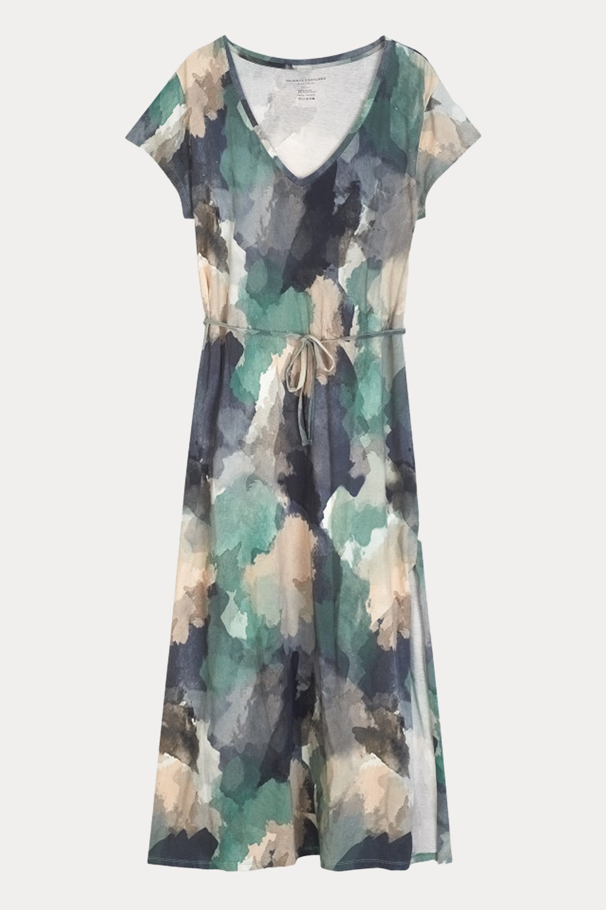 Majestic V Yaka Streç Maxi Elbise-Libas Trendy Fashion Store