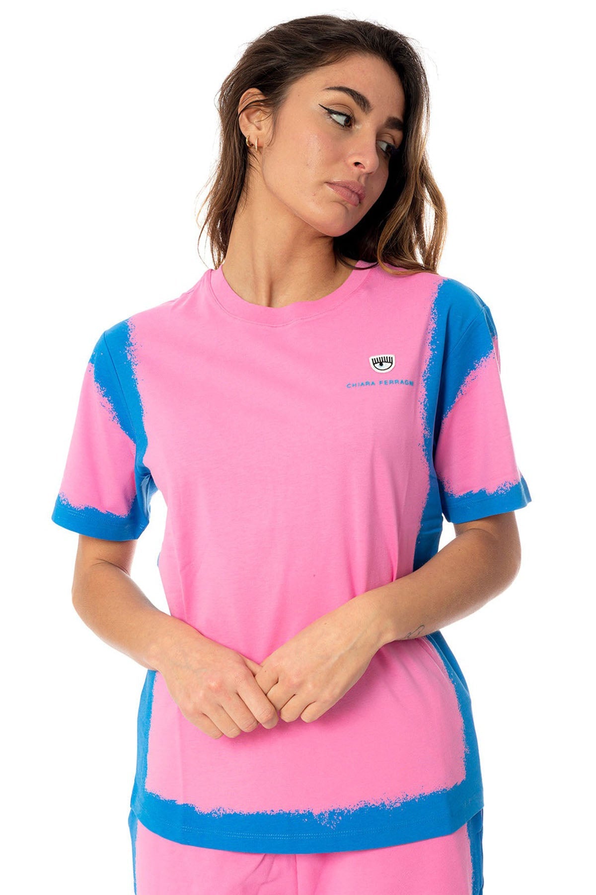 Chiara Ferragni Yuvarlak Yaka Logolu T-shirt