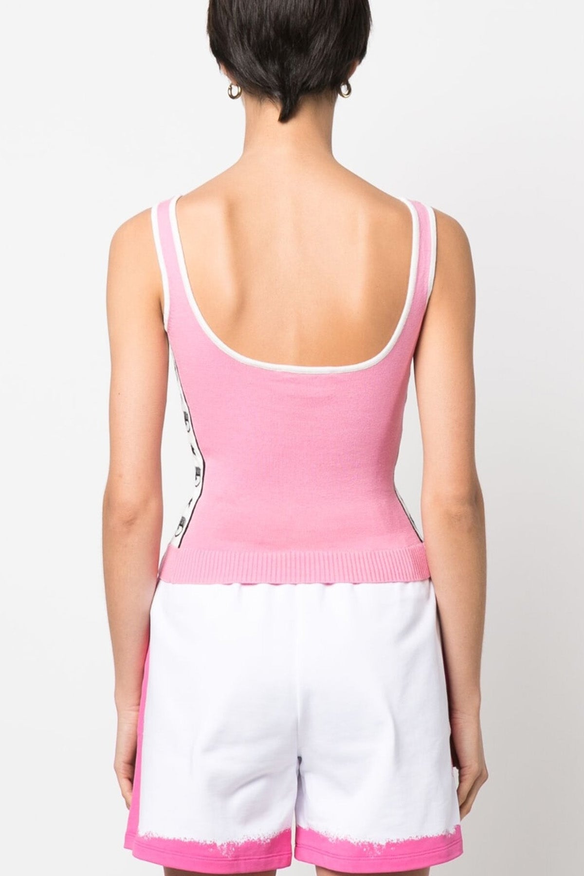 Chiara Ferragni Yuvarlak Yaka Kolsuz Logolu T-shirt