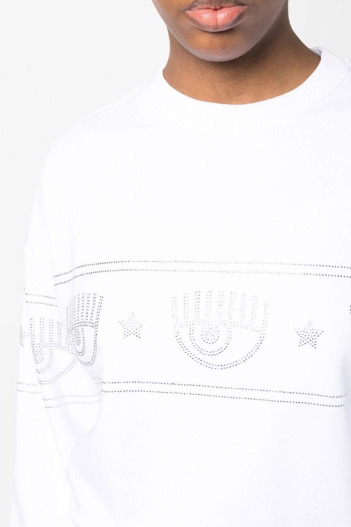 Chiara Ferragni Yuvarlak Yaka Göz Logolu Sweatshirt