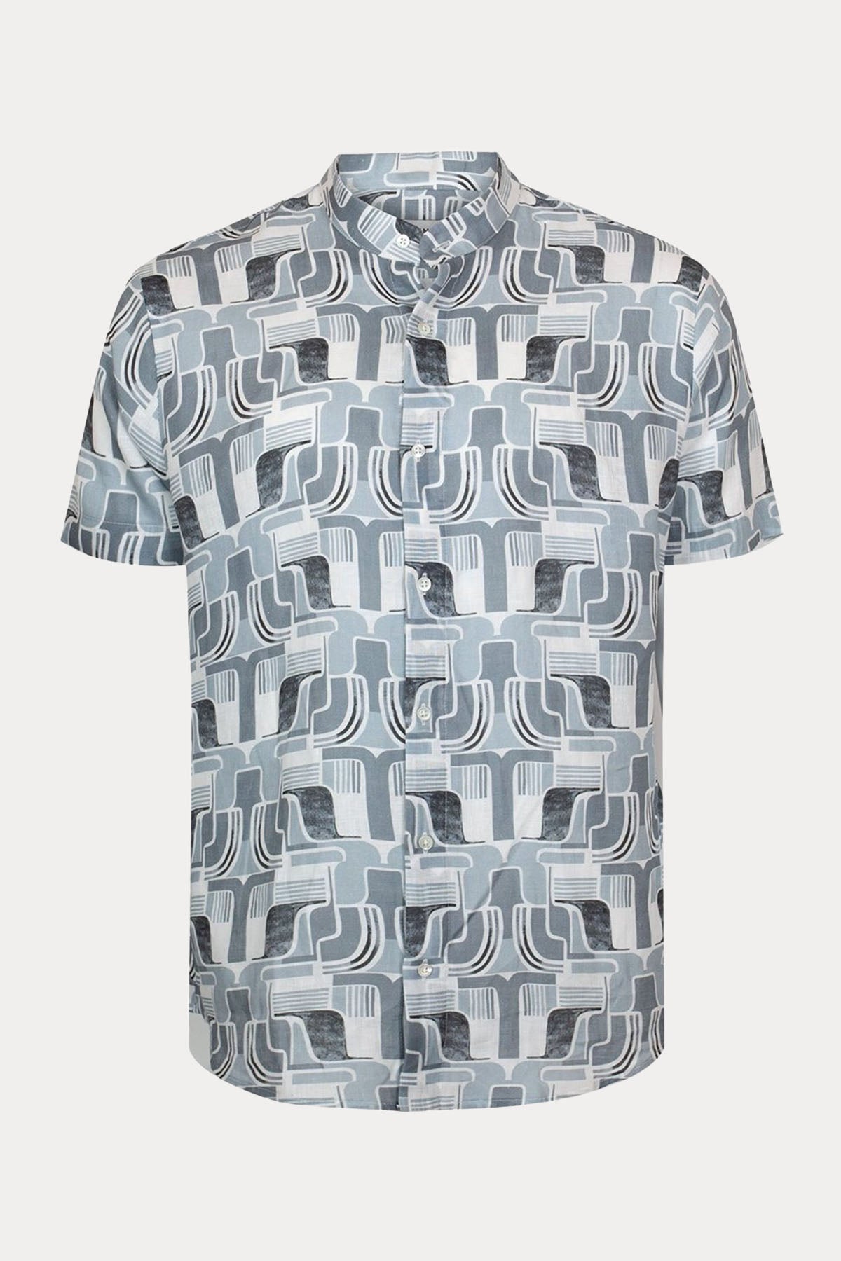 Bluemint Eric Regular Fit Hakim Yaka Kısa Kollu Keten Gömlek-Libas Trendy Fashion Store