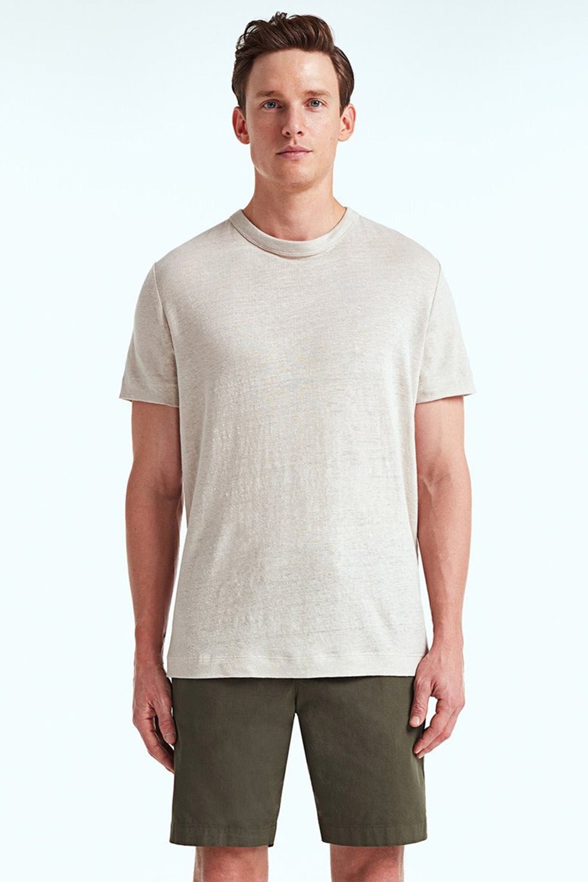 Bluemint Roman Yuvarlak Yaka Keten T-shirt-Libas Trendy Fashion Store