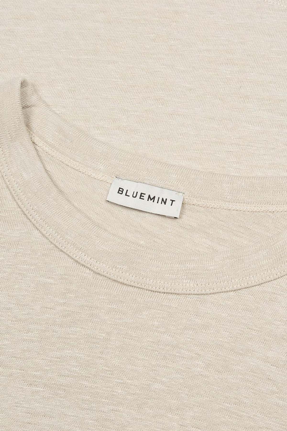 Bluemint Roman Yuvarlak Yaka Keten T-shirt-Libas Trendy Fashion Store