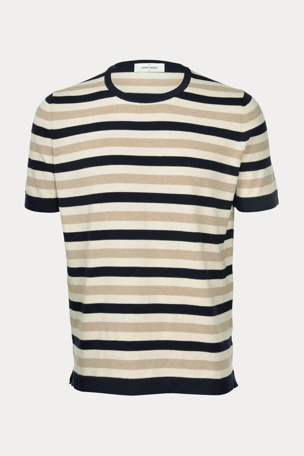 Gran Sasso Semi Tailored Fit Çizgili T-shirt-Libas Trendy Fashion Store