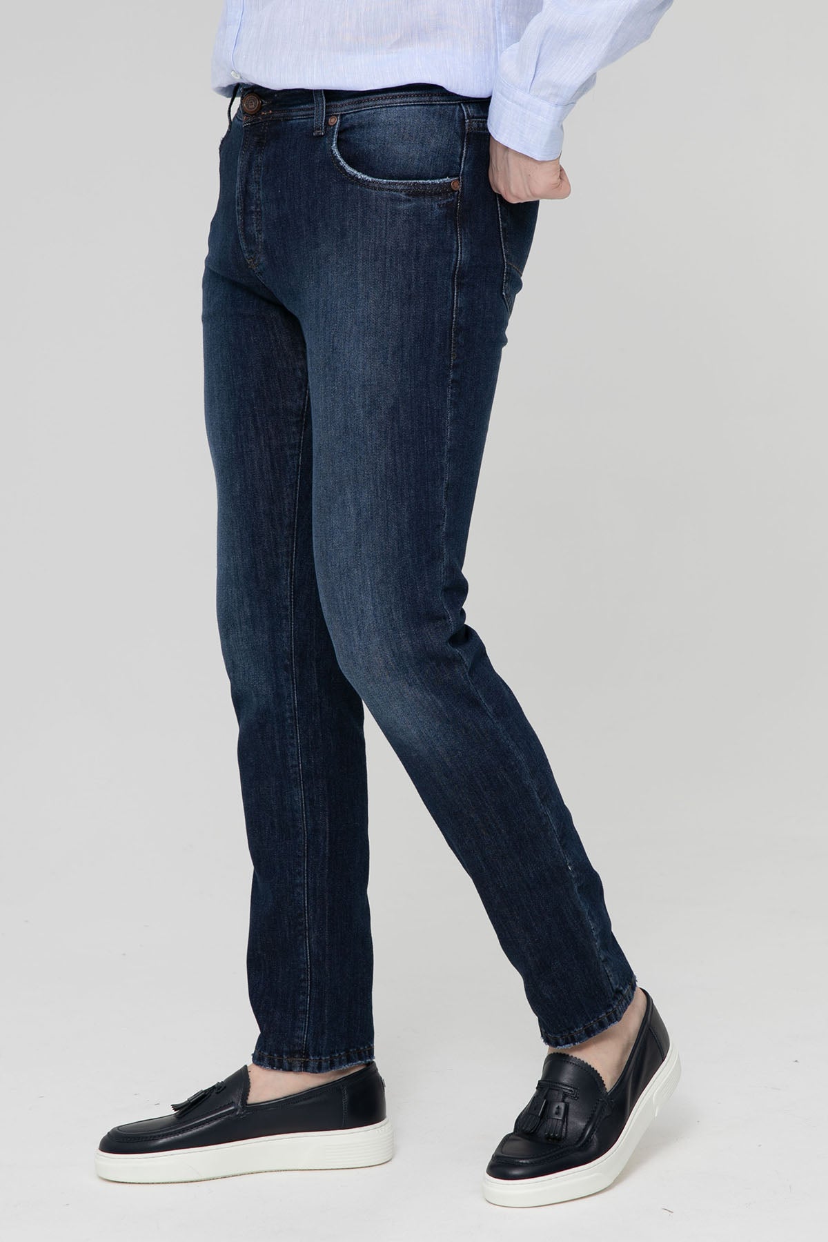 Richard J. Brown Tokyo Ketenli Slim Fit Jeans-Libas Trendy Fashion Store