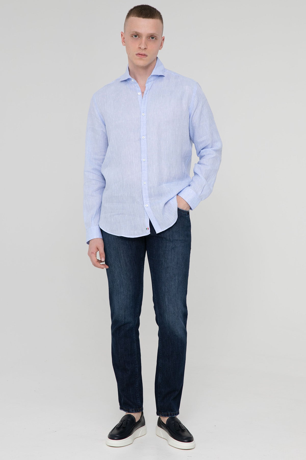 Richard J. Brown Tokyo Ketenli Slim Fit Jeans-Libas Trendy Fashion Store