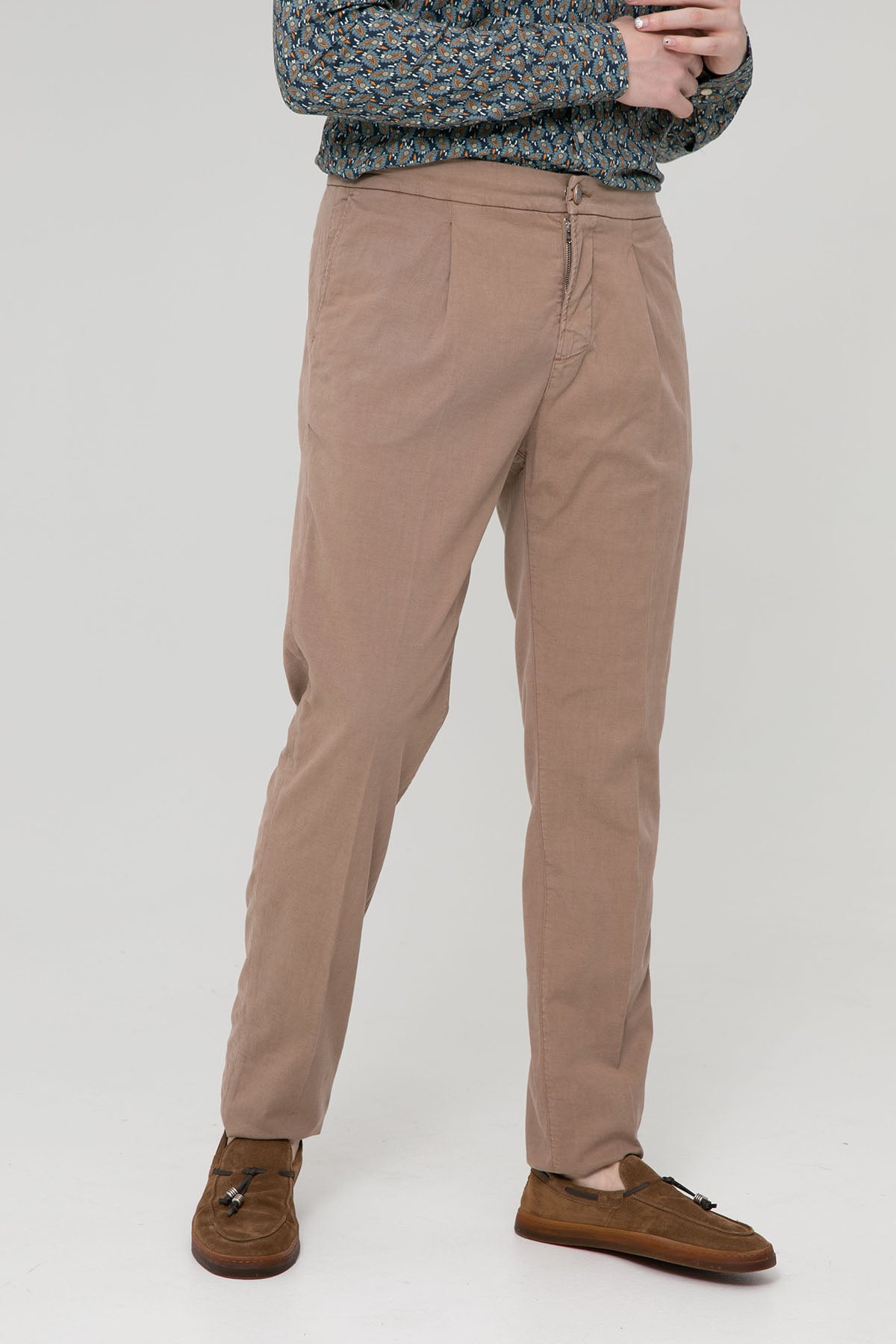 Richard J. Brown Caprera Slim Regular Fit Pileli Pantolon-Libas Trendy Fashion Store