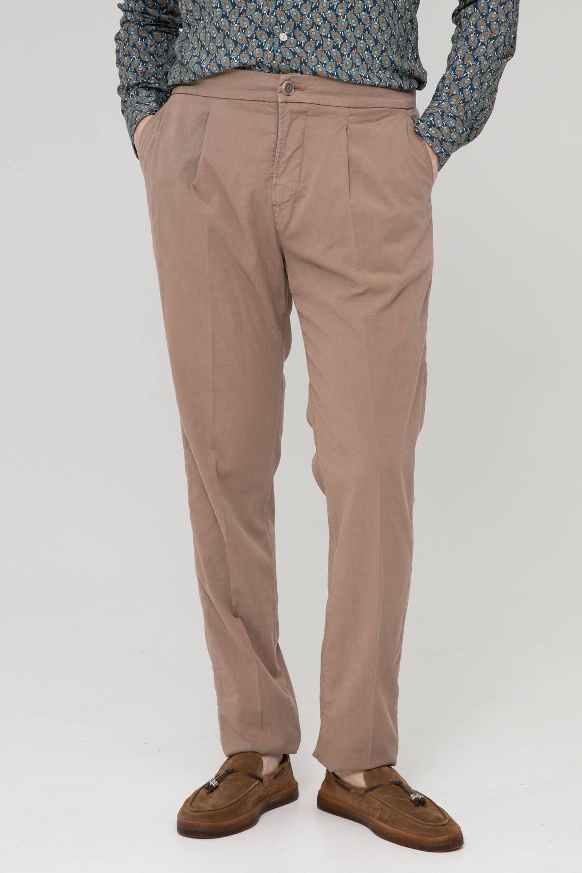 Richard J. Brown Caprera Slim Regular Fit Pileli Pantolon-Libas Trendy Fashion Store