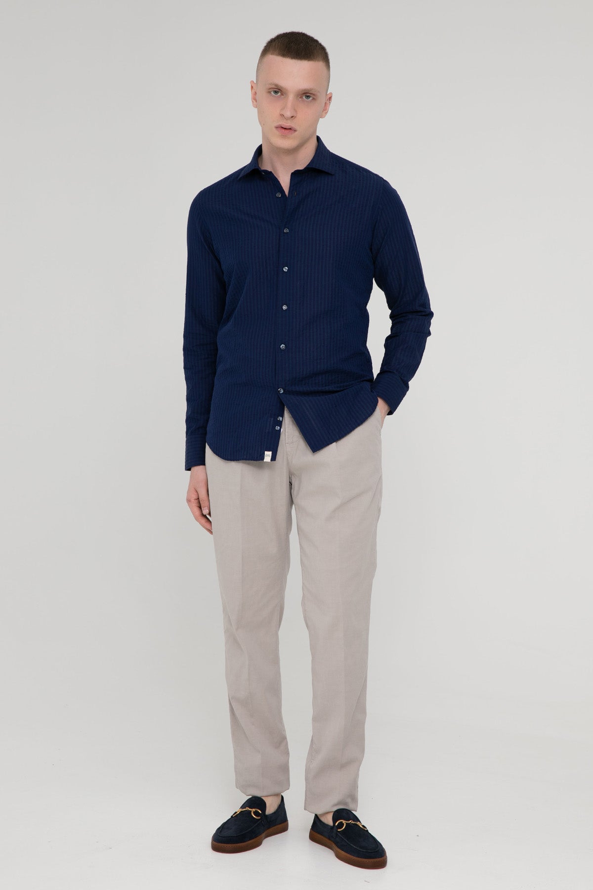 Richard J. Brown Caprera Slim Regular Fit Pileli Pantolon-Libas Trendy Fashion Store