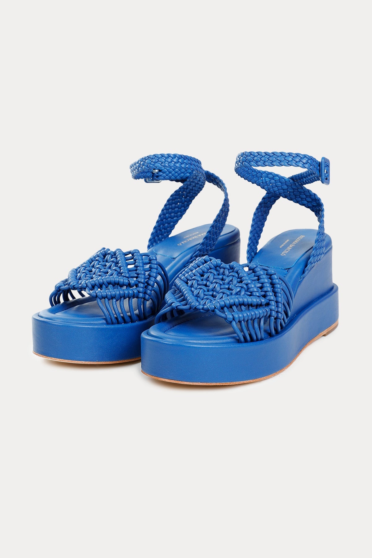 Paloma Barcelo Vallet Paltform Tabanlı Örgü Deri Sandalet