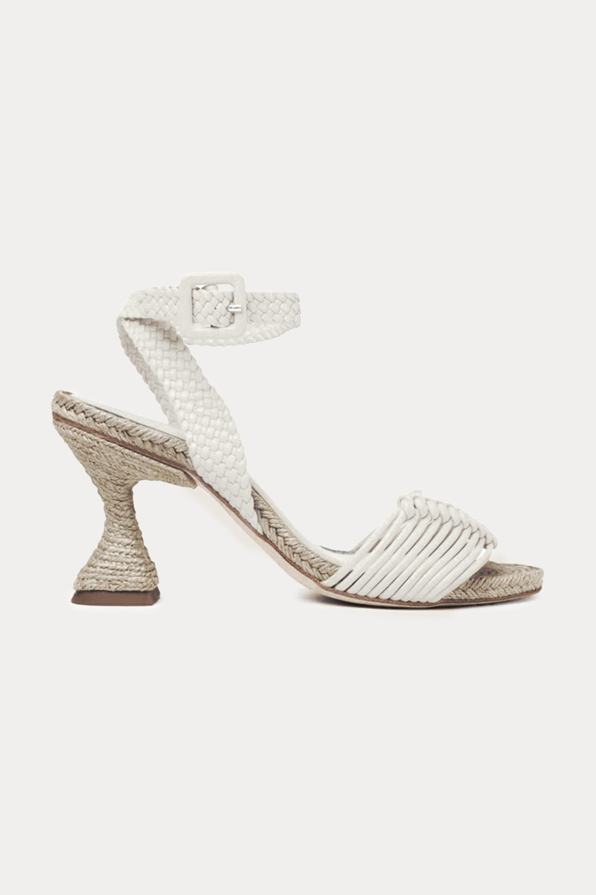 Paloma Barcelo Ingrid Hasır Örgü Topuklu Deri Sandalet