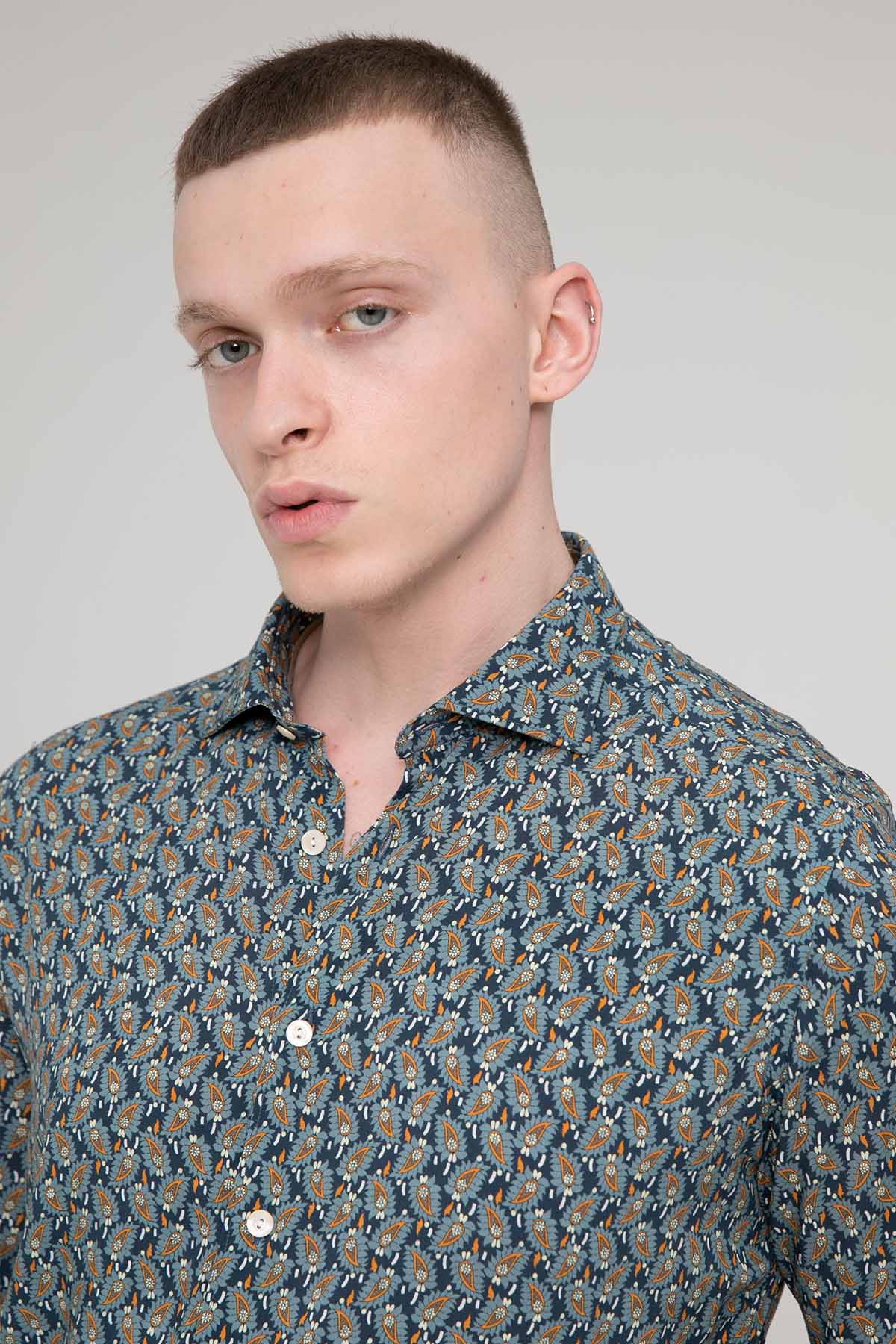 Tintoria Mattei Regular Fit İtalyan Yaka Gömlek-Libas Trendy Fashion Store