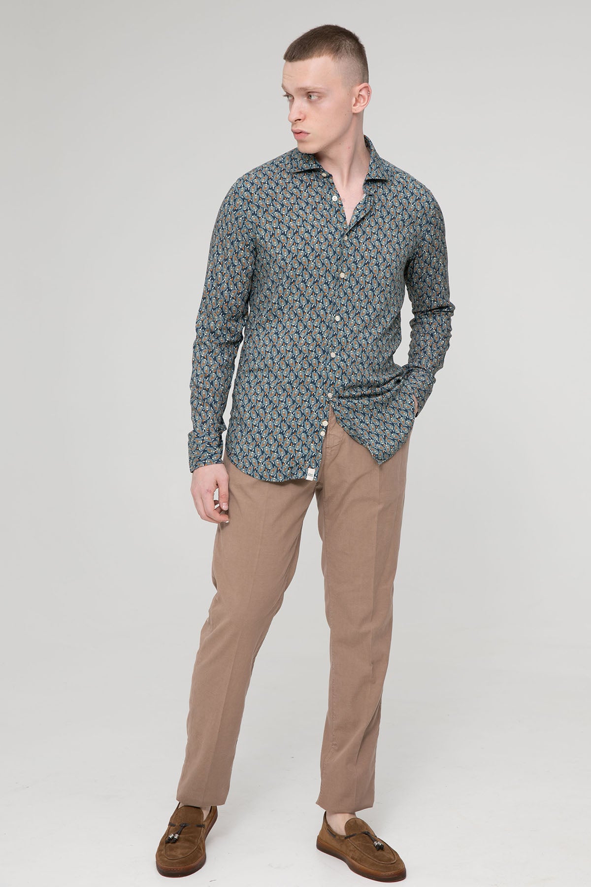 Tintoria Mattei Regular Fit İtalyan Yaka Gömlek-Libas Trendy Fashion Store