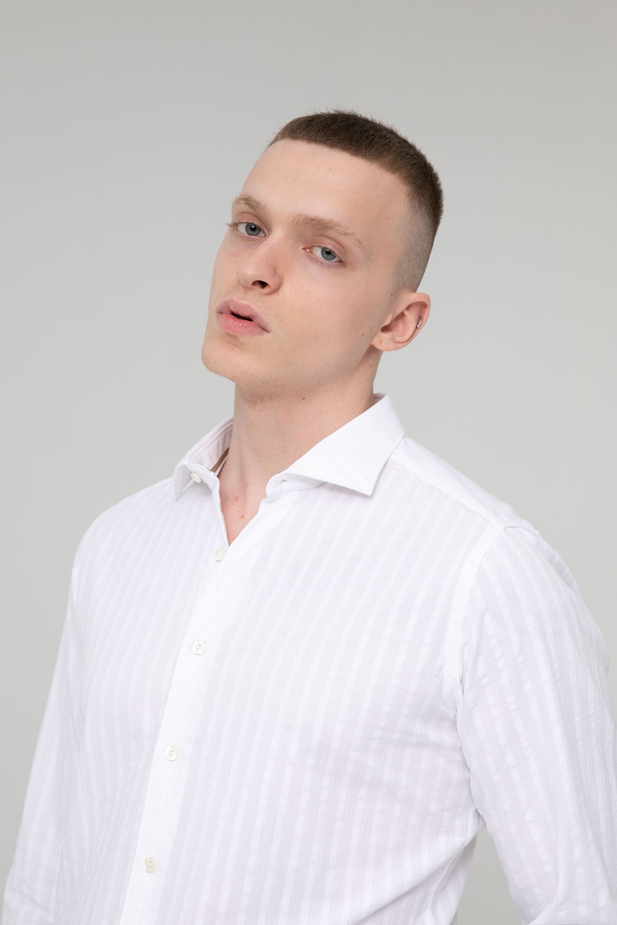 Tintoria Mattei İtalyan Yaka Ketenli Slim Fit Gömlek-Libas Trendy Fashion Store