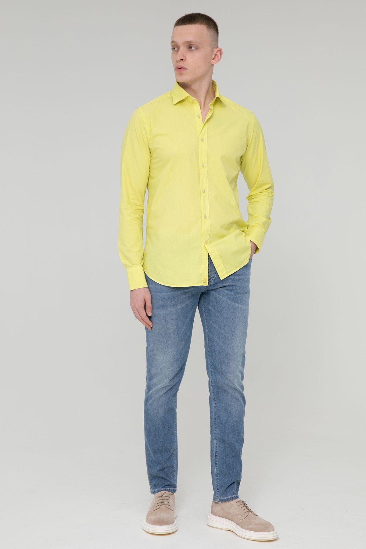 Tintoria Mattei Regular Fit İtalyan Yaka Gömlek-Libas Trendy Fashion Store