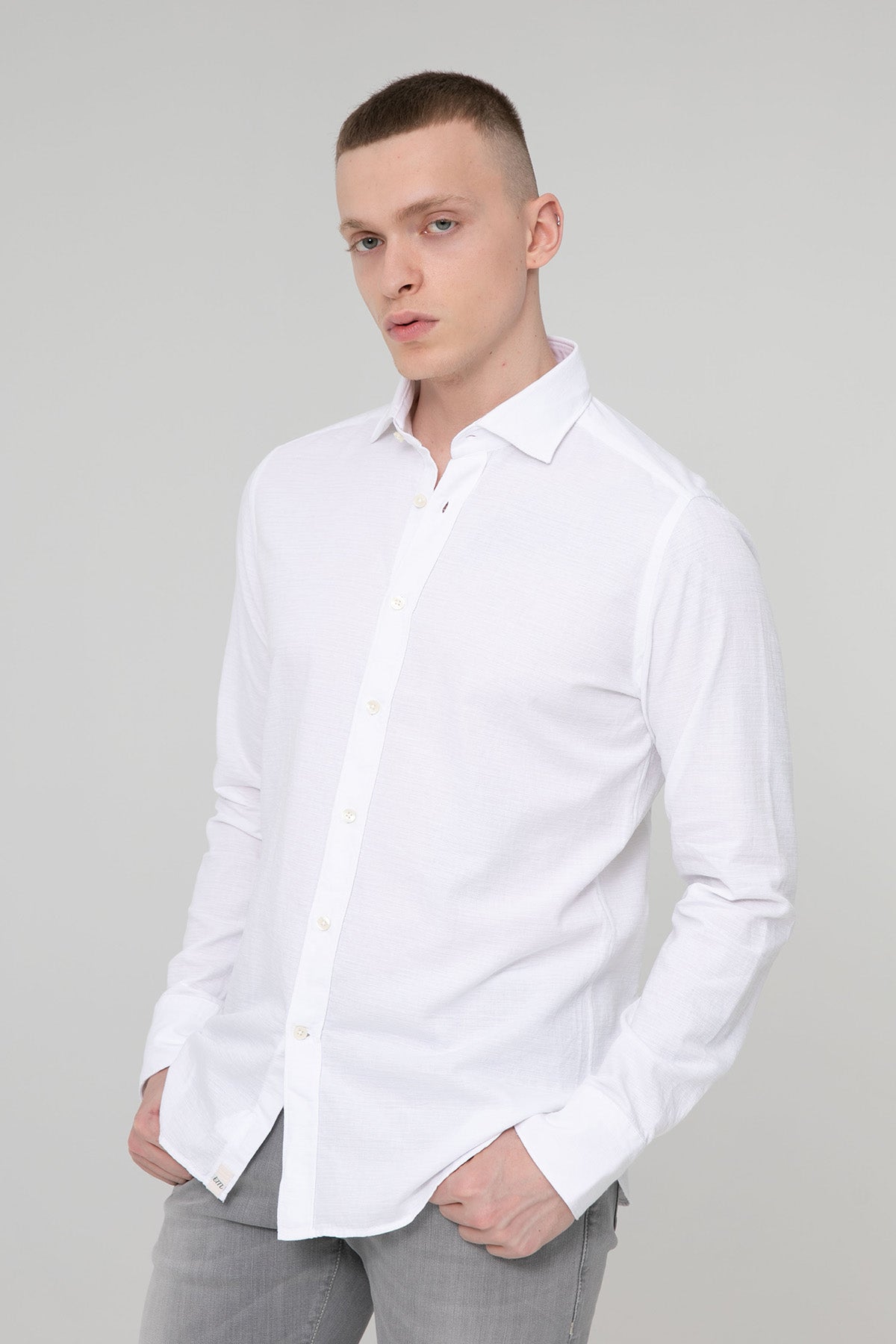 Tintoria Mattei Regular Fit İtalyan Yaka Yıkamalı Gömlek-Libas Trendy Fashion Store