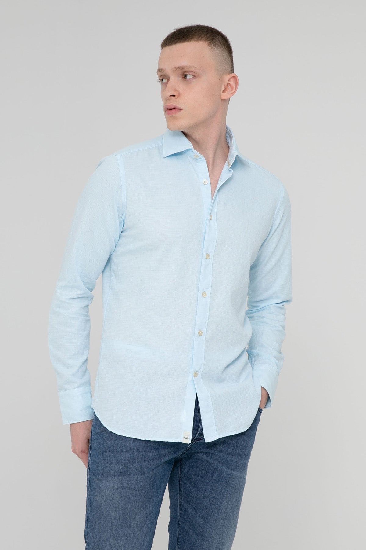 Tintoria Mattei Regular Fit İtalyan Yaka Yıkamalı Gömlek-Libas Trendy Fashion Store