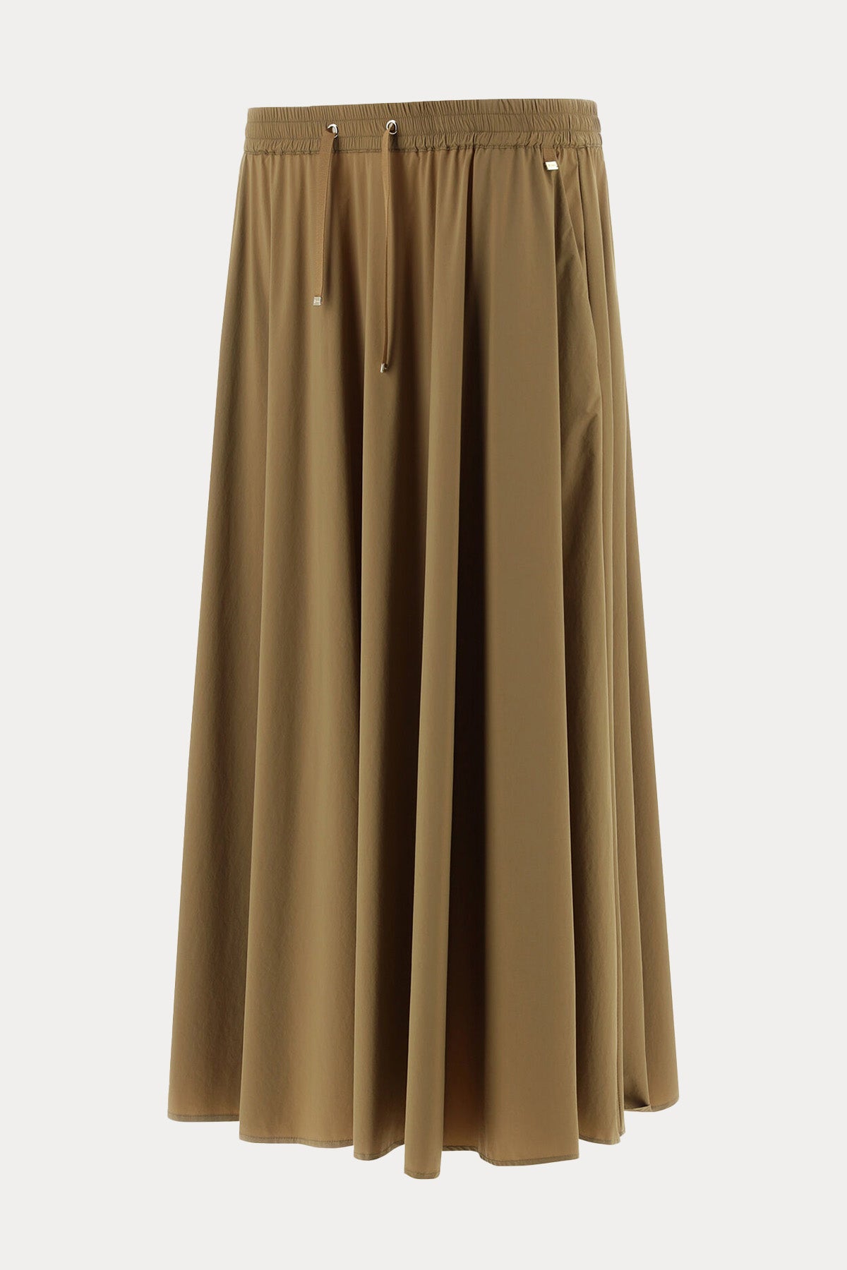 Herno Beli Lastikli Pileli Midi Etek-Libas Trendy Fashion Store