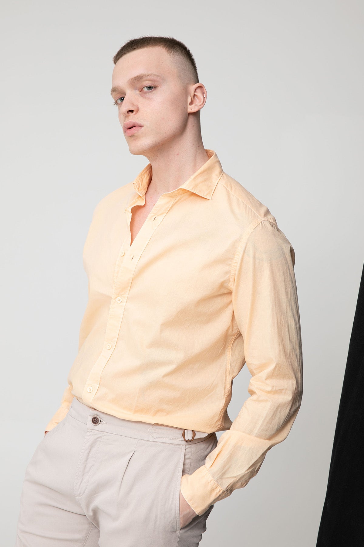 Fradi Yıkamalı İtalyan Yaka Gömlek