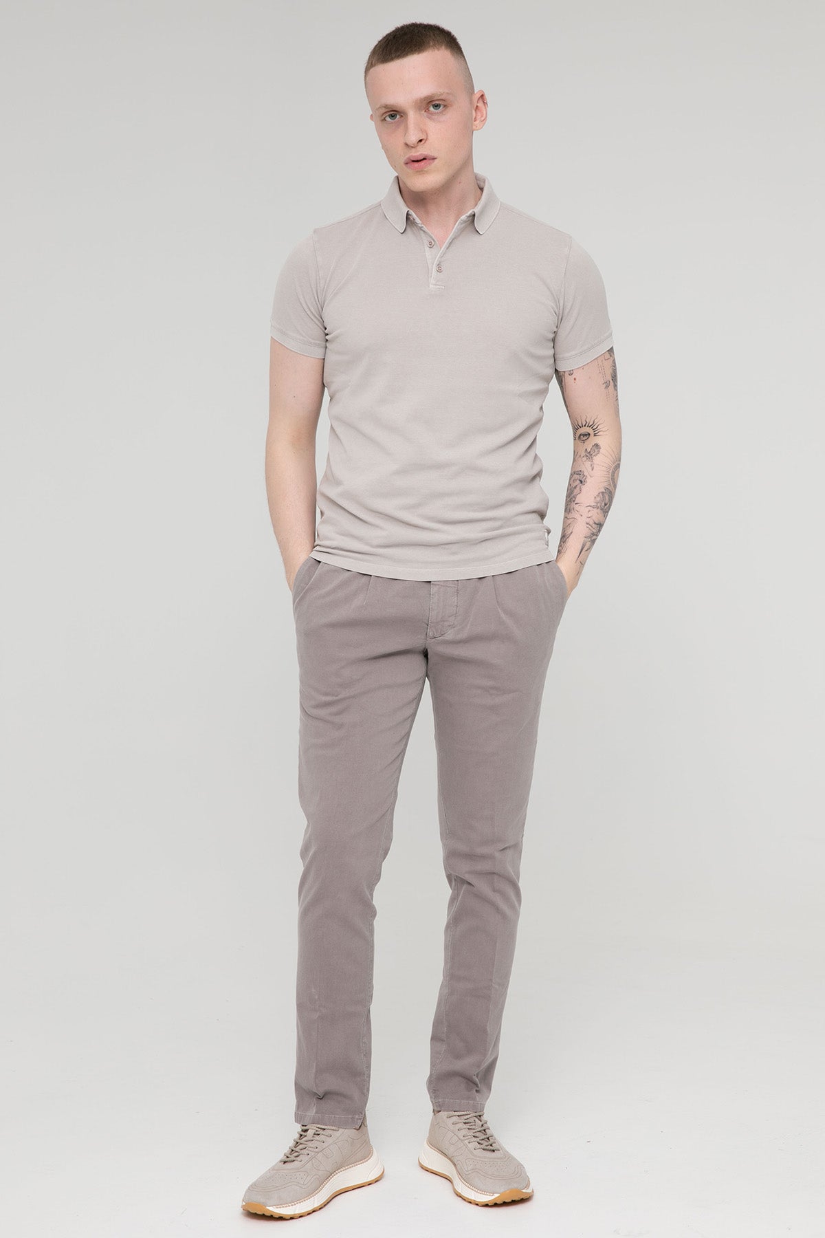 Fradi Beli Lastikli Tek Pile Yandan Cepli Pantolon