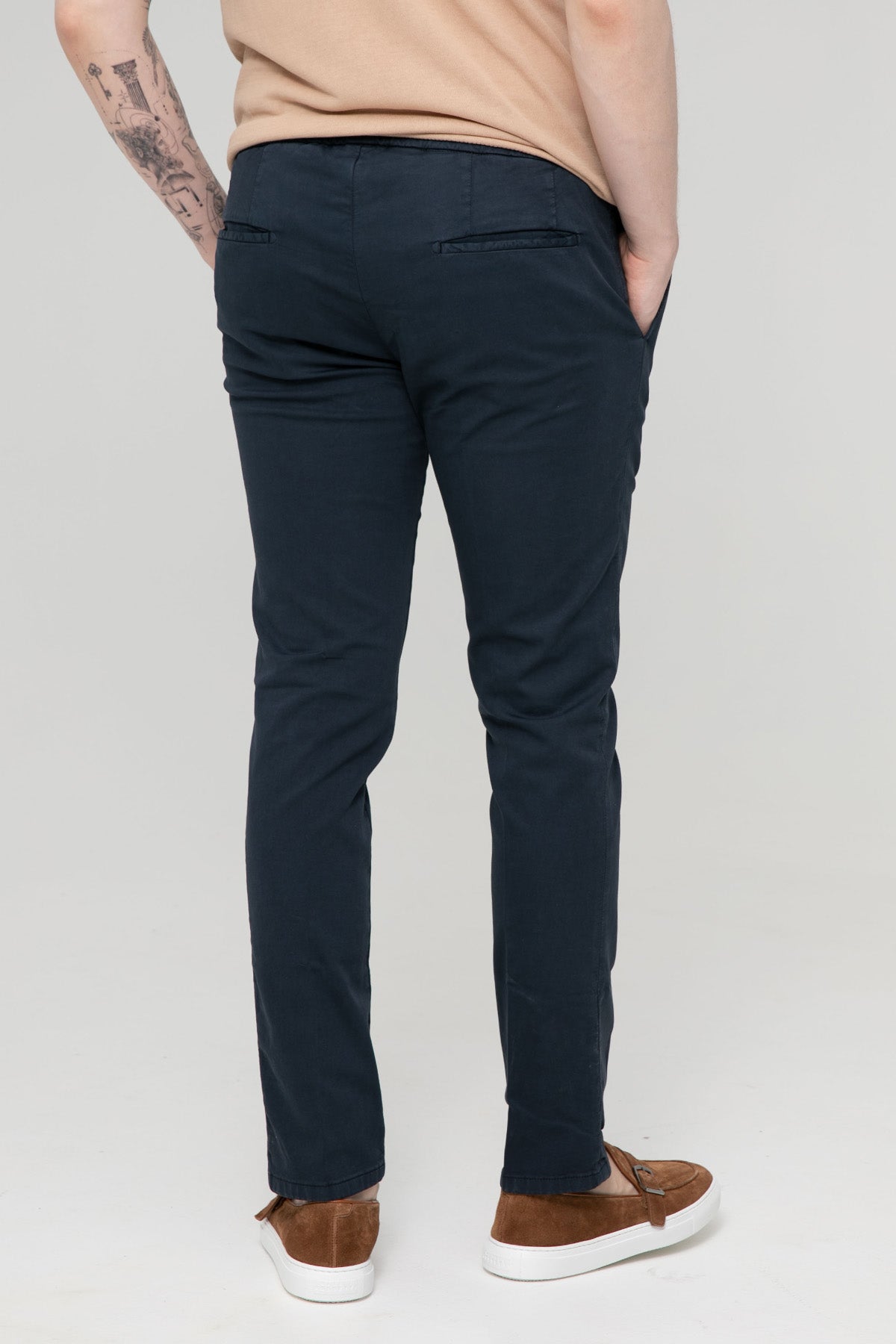 Fradi Beli Lastikli Tek Pile Yandan Cepli Pantolon