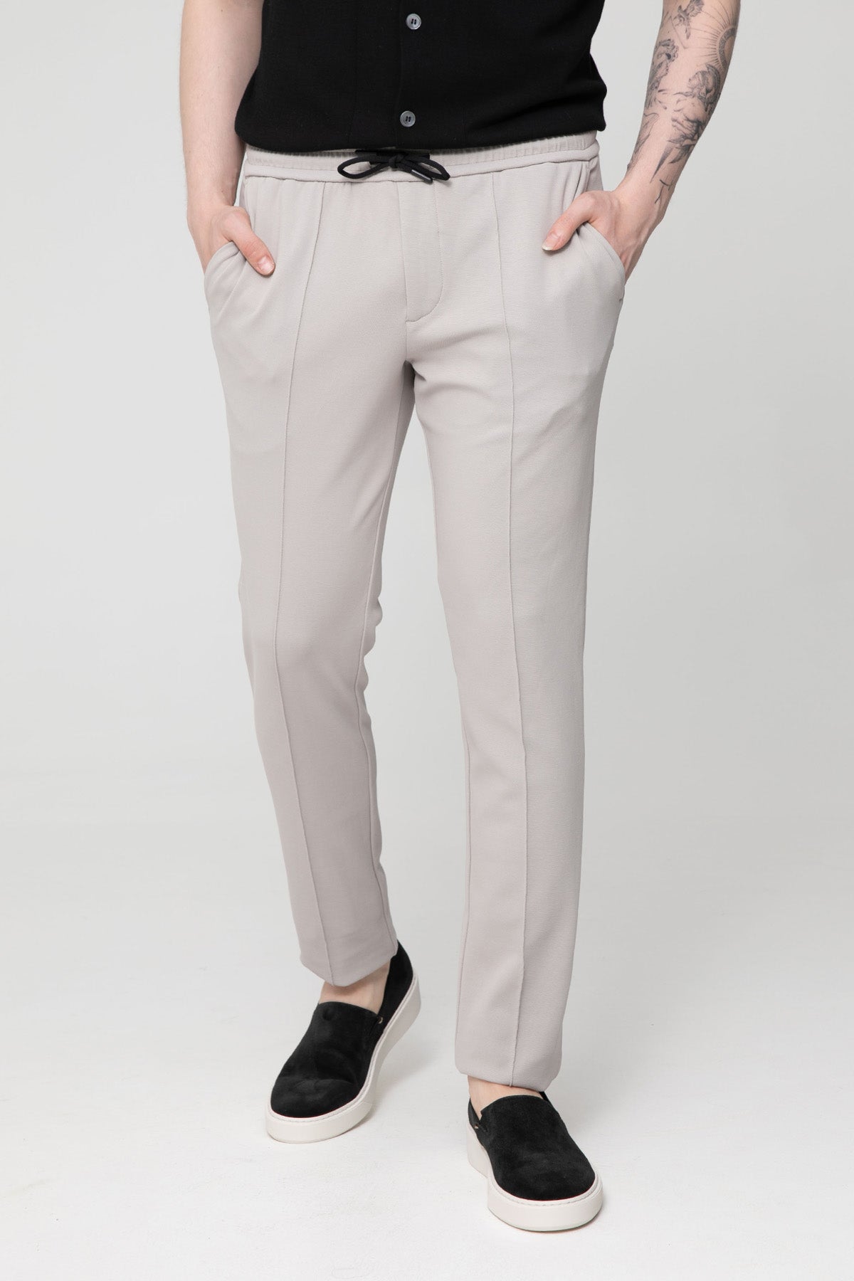 Fradi Beli Lastikli Streç Jogger Pantolon