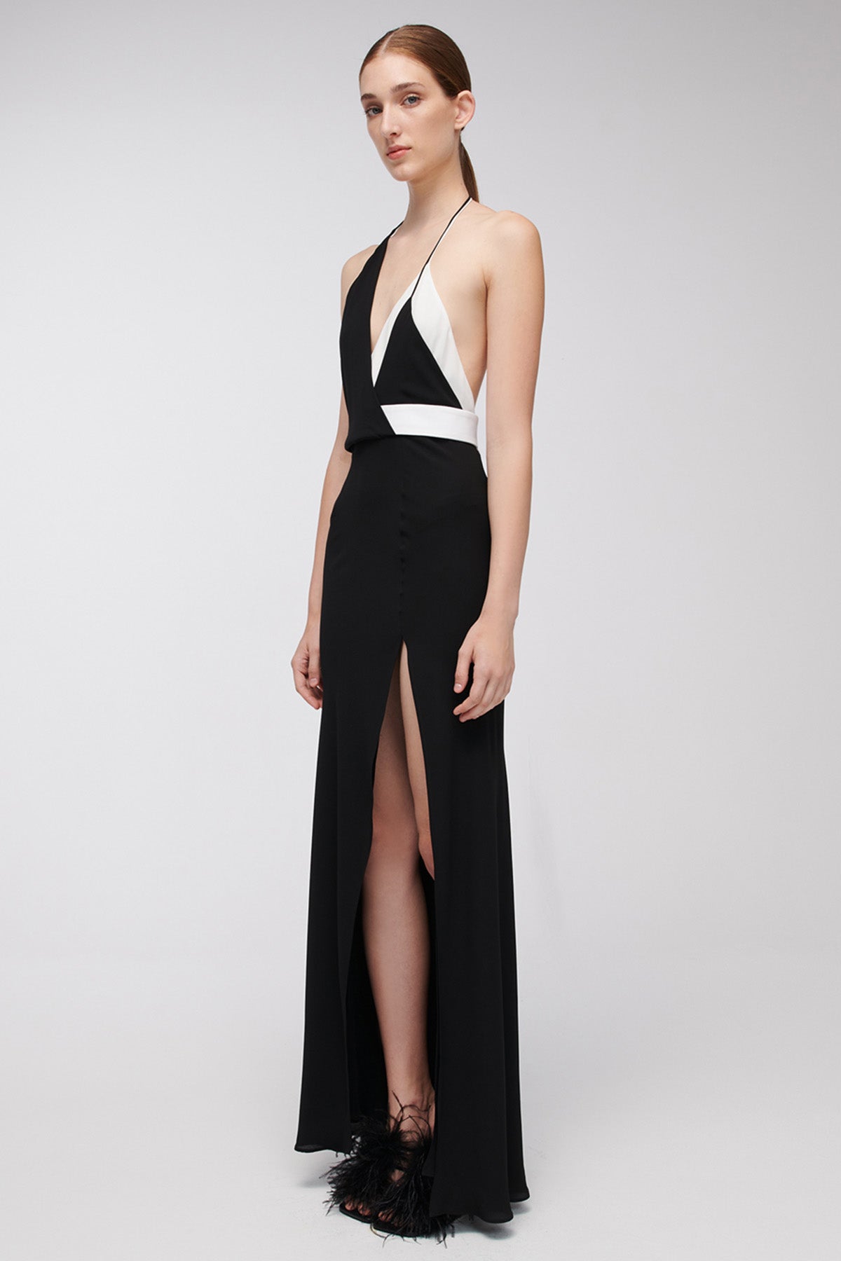 Stelios Koudounaris Sırt Dekolteli Maxi Abiye Elbise-Libas Trendy Fashion Store