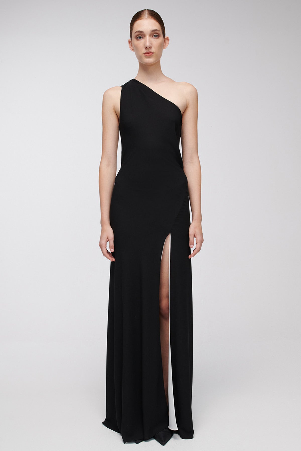 Stelios Koudounaris Tek Omuz Maxi Abiye Elbise-Libas Trendy Fashion Store