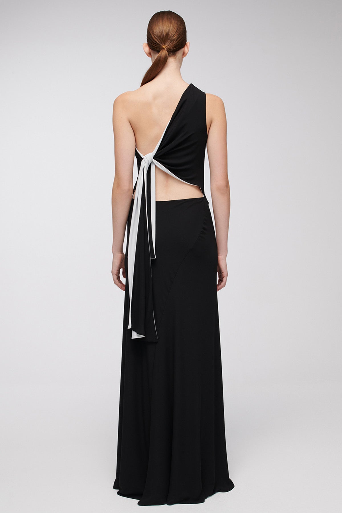 Stelios Koudounaris Tek Omuz Maxi Abiye Elbise-Libas Trendy Fashion Store