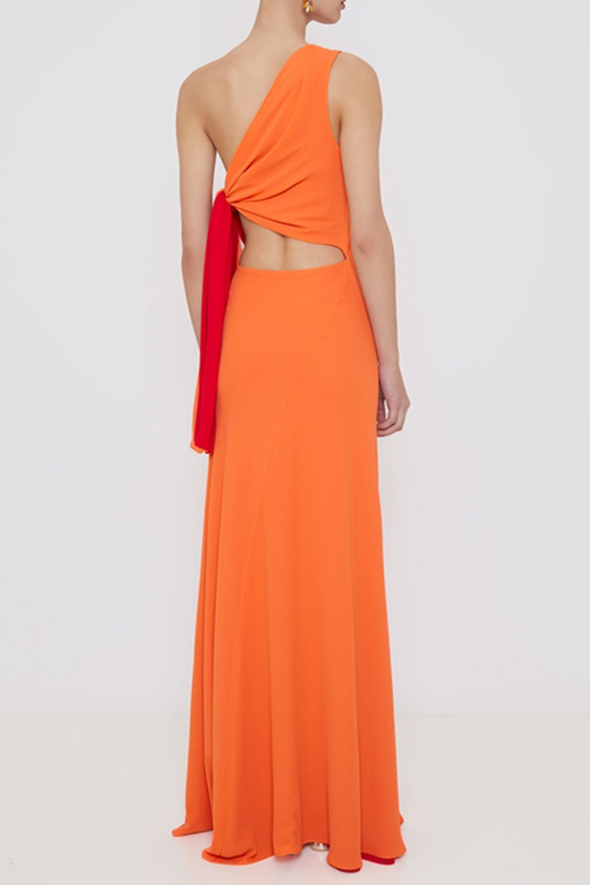 Stelios Koudounaris Tek Omuz Maxi Abiye Elbise-Libas Trendy Fashion Store