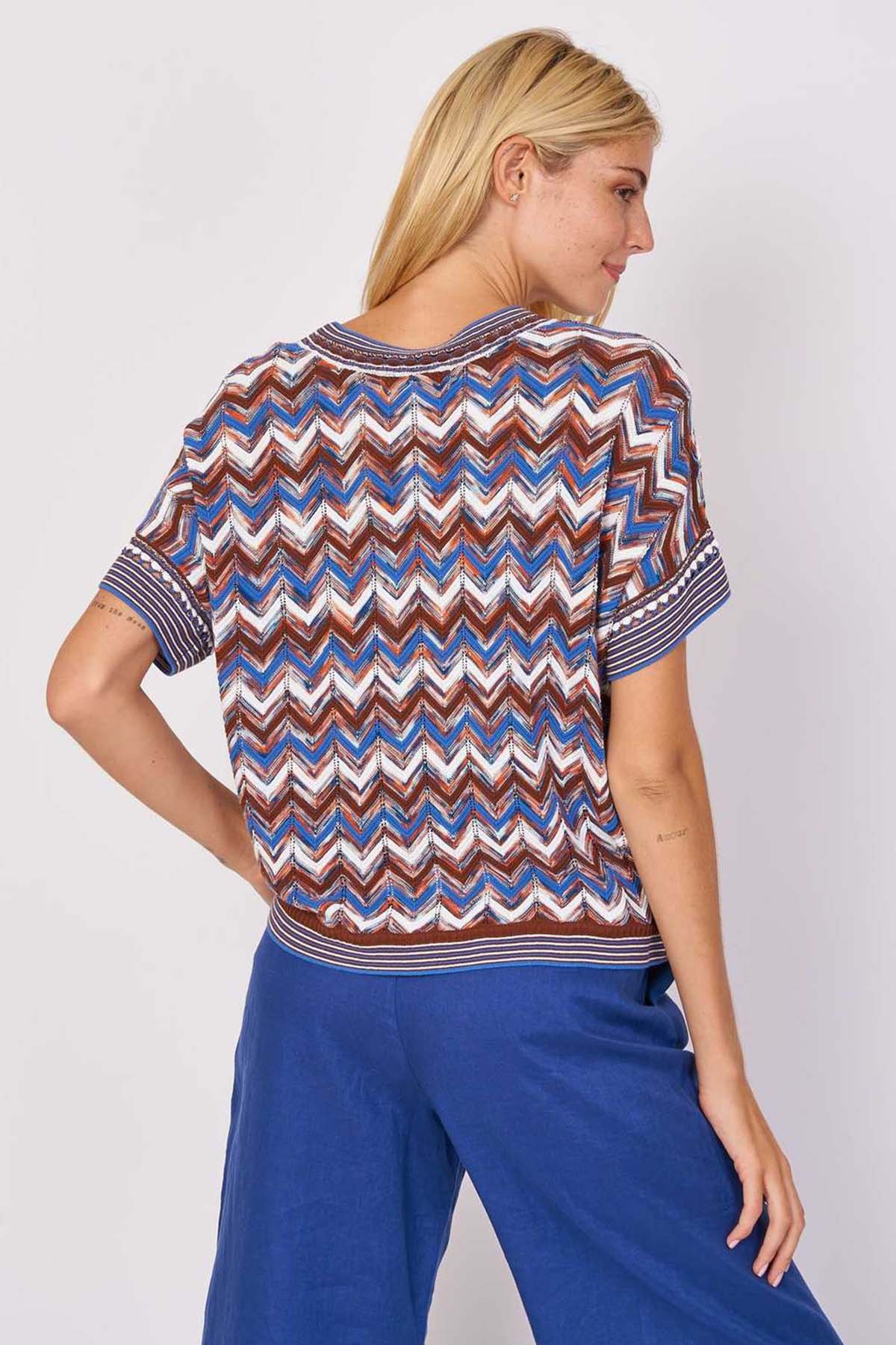 Rene Derhy Douvres Renkli Örgü Bluz-Libas Trendy Fashion Store